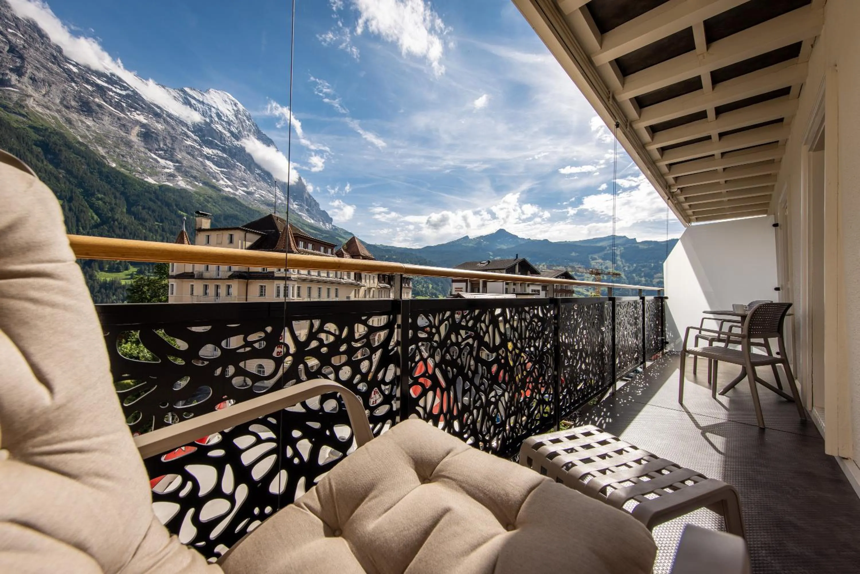 Deluxe Double Room Eiger View with balcony in Hotel Kreuz & Post Grindelwald