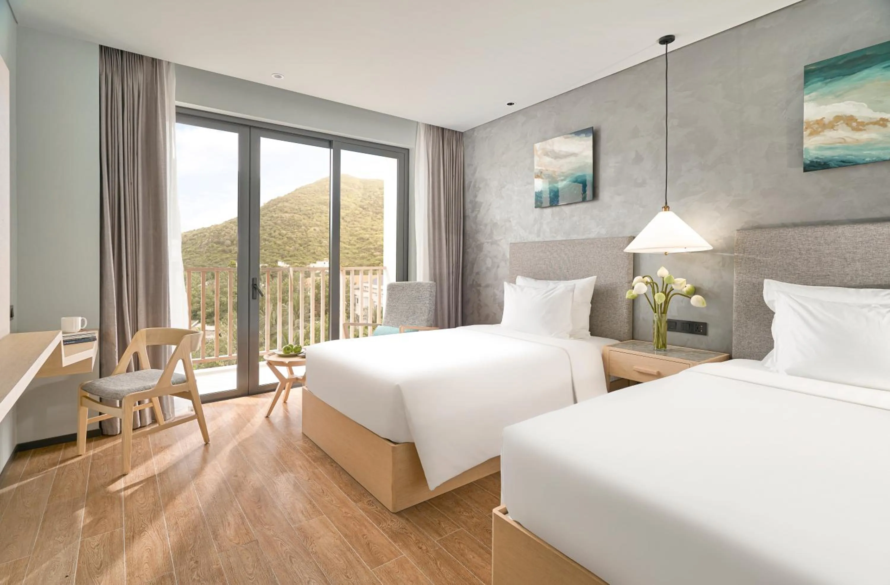 Deluxe Twin Room with Balcony and City View (Include Welcome drink & Airport shuttle bus) in The Secret Con Dao