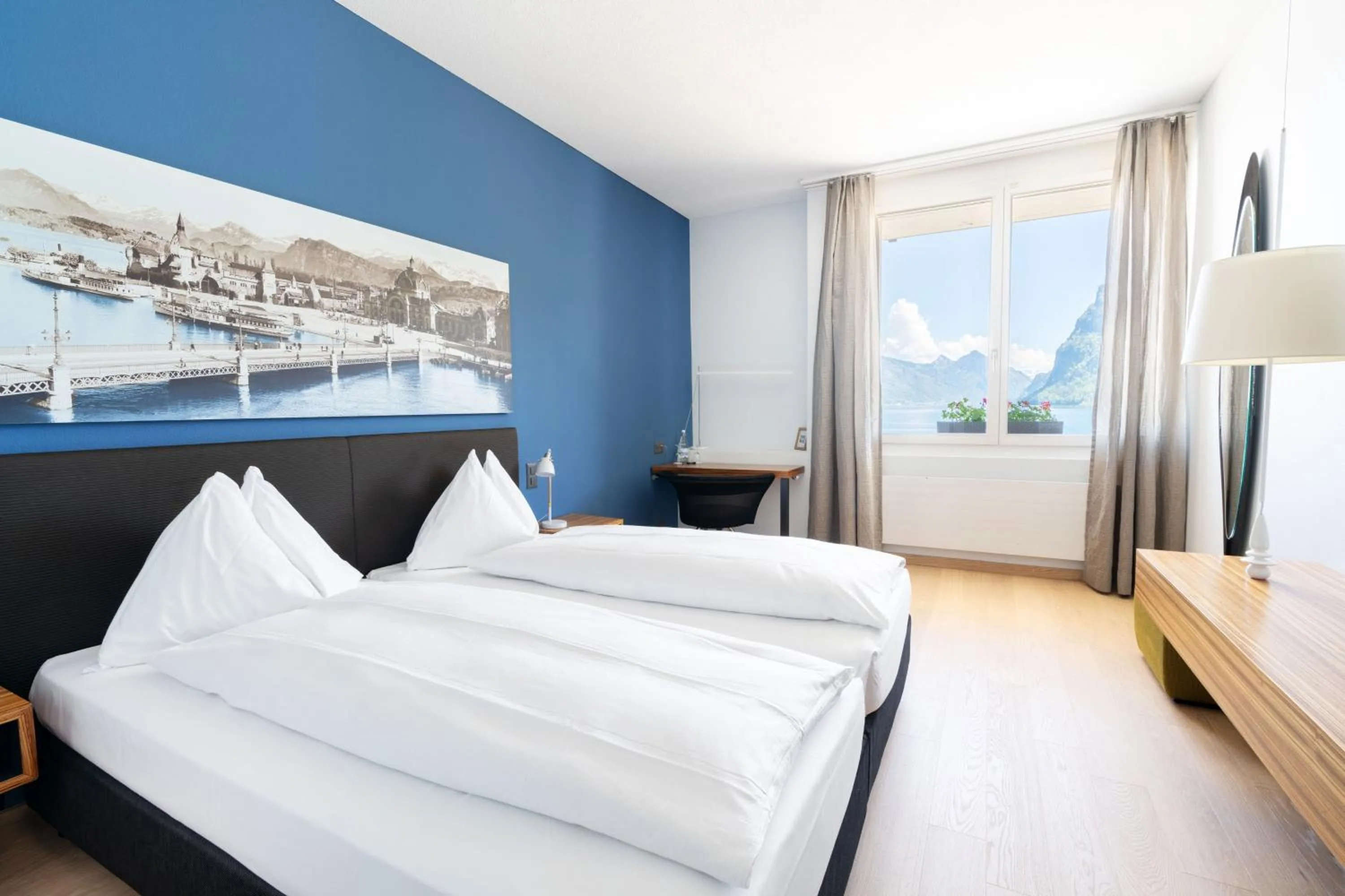 Double Room with Lake View without Balcony in Seehotel Kastanienbaum