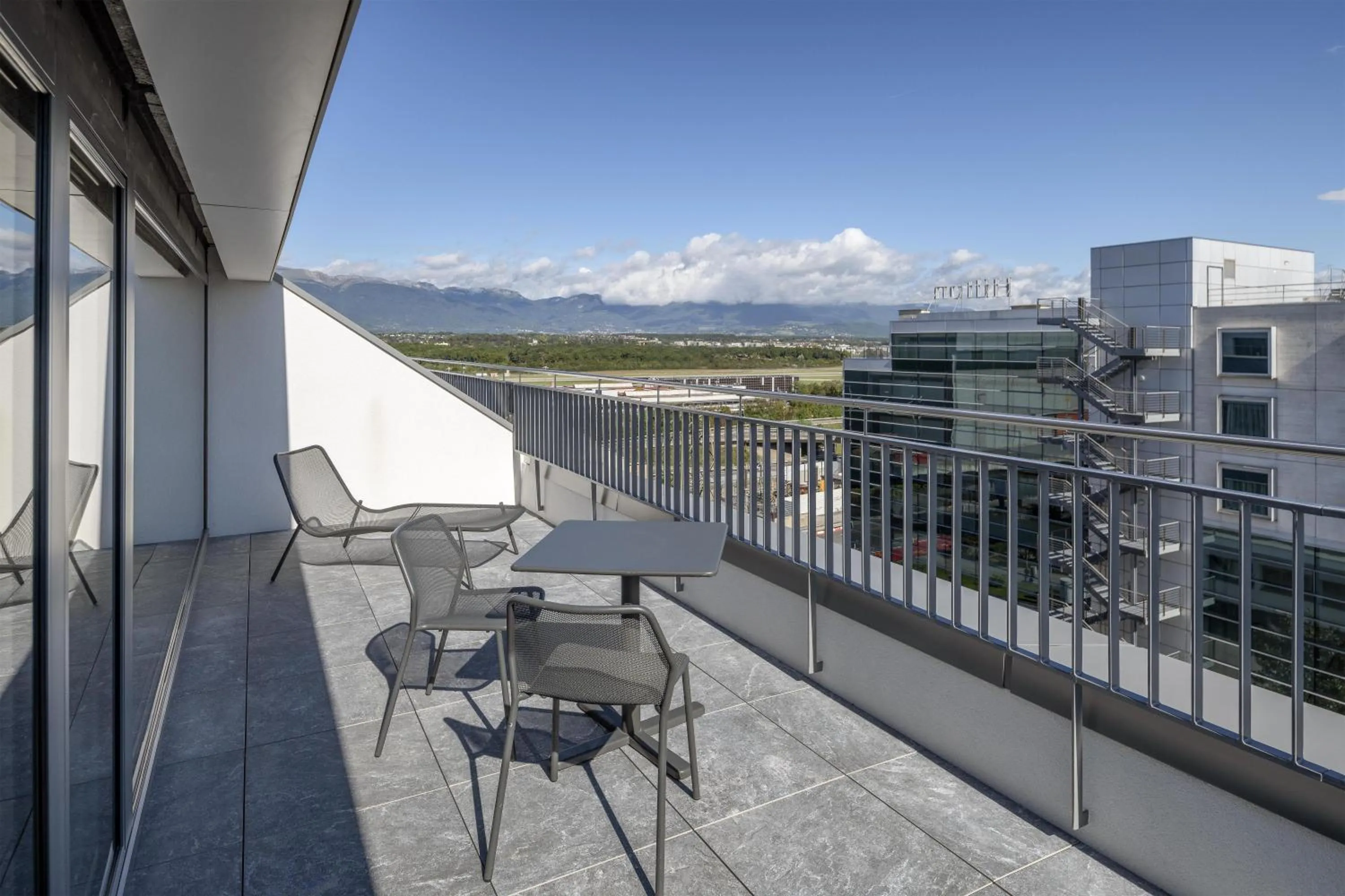 One-Bedroom King Suite with Terrace in Hilton Geneva Hotel and Conference Centre