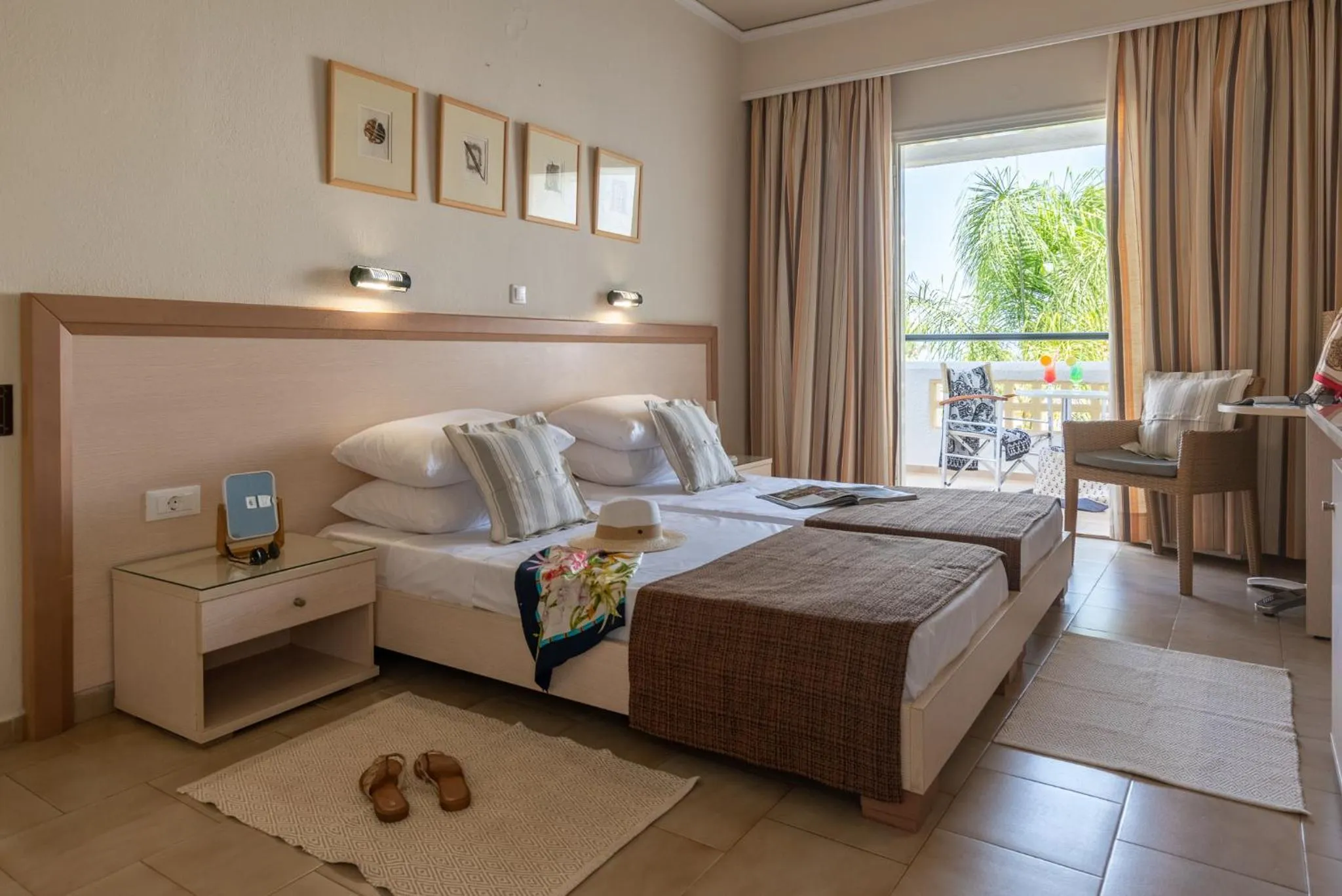 Superior Triple Room with Garden View in Dedalos Hotel