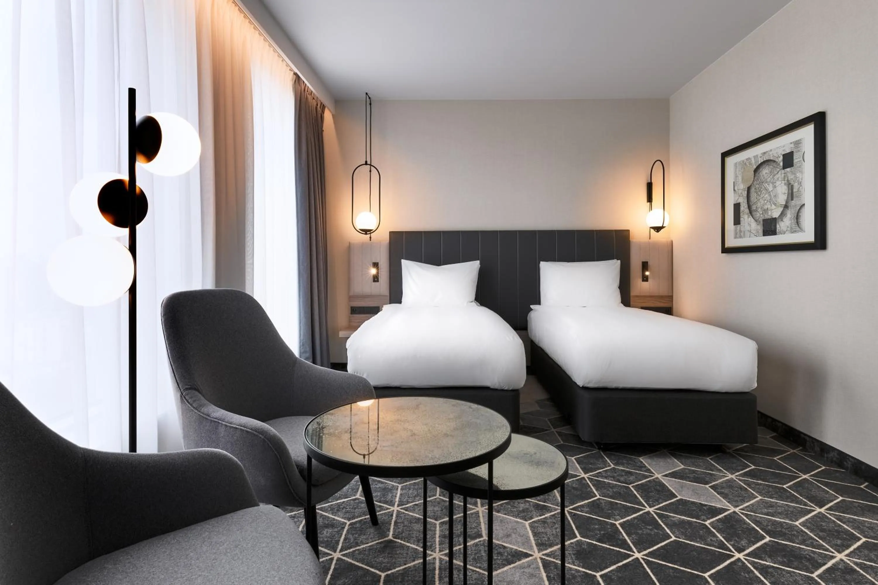 Standard Twin Room with City View in Crowne Plaza - Warsaw - The HUB by IHG