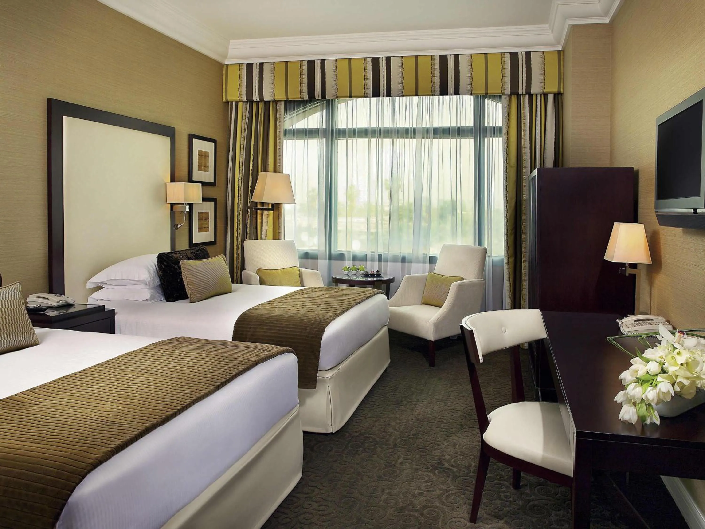 Classic Twin Room, 20% off on F&B, Complimentary shuttle to Dubai Festival City Mall in Mövenpick Grand Al Bustan