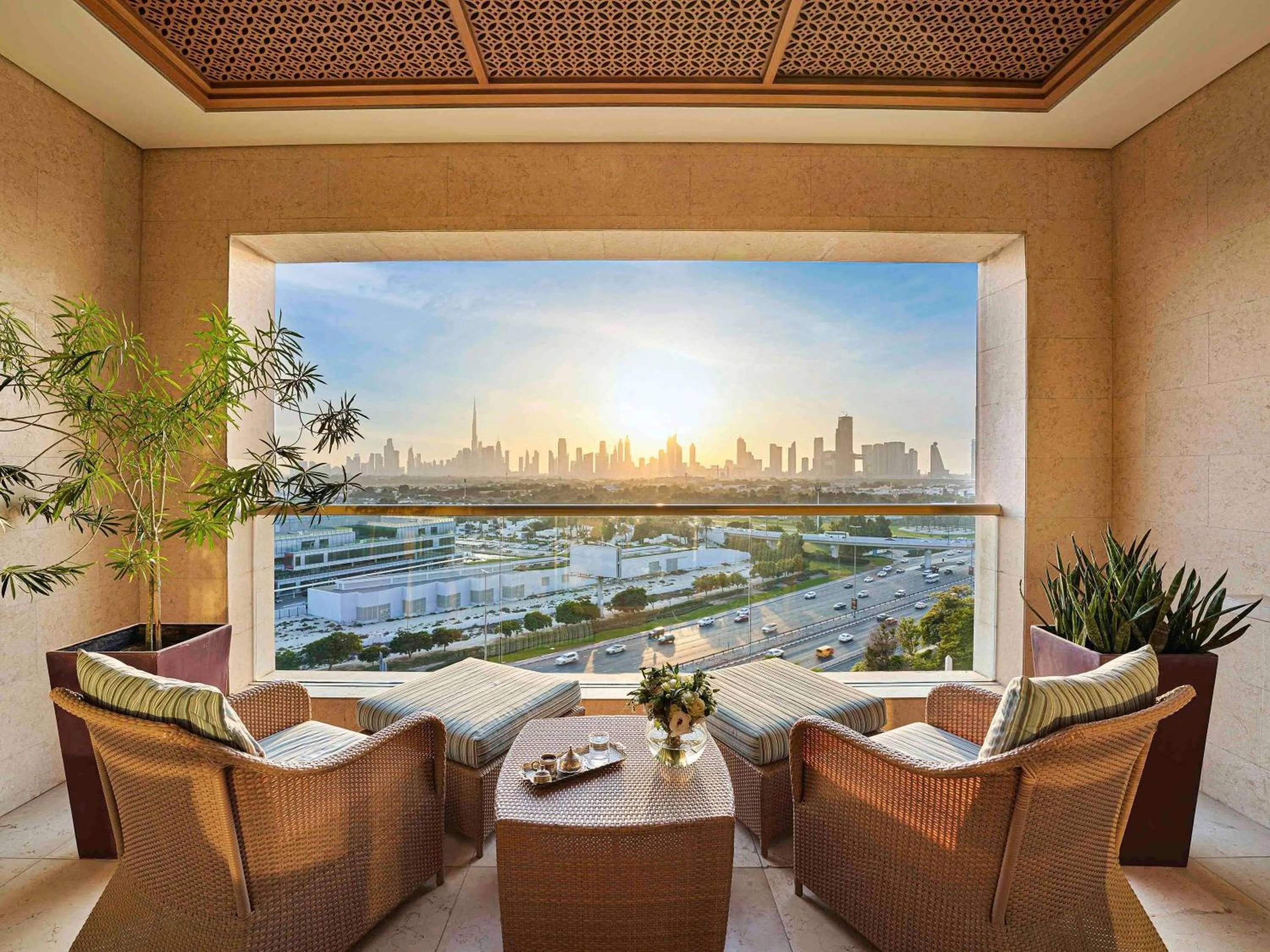 Raffles Club Twin Room with Terrace & Club Lounge Access- including Daily Breakfast, Evening Drinks & Canapes in Raffles Dubai