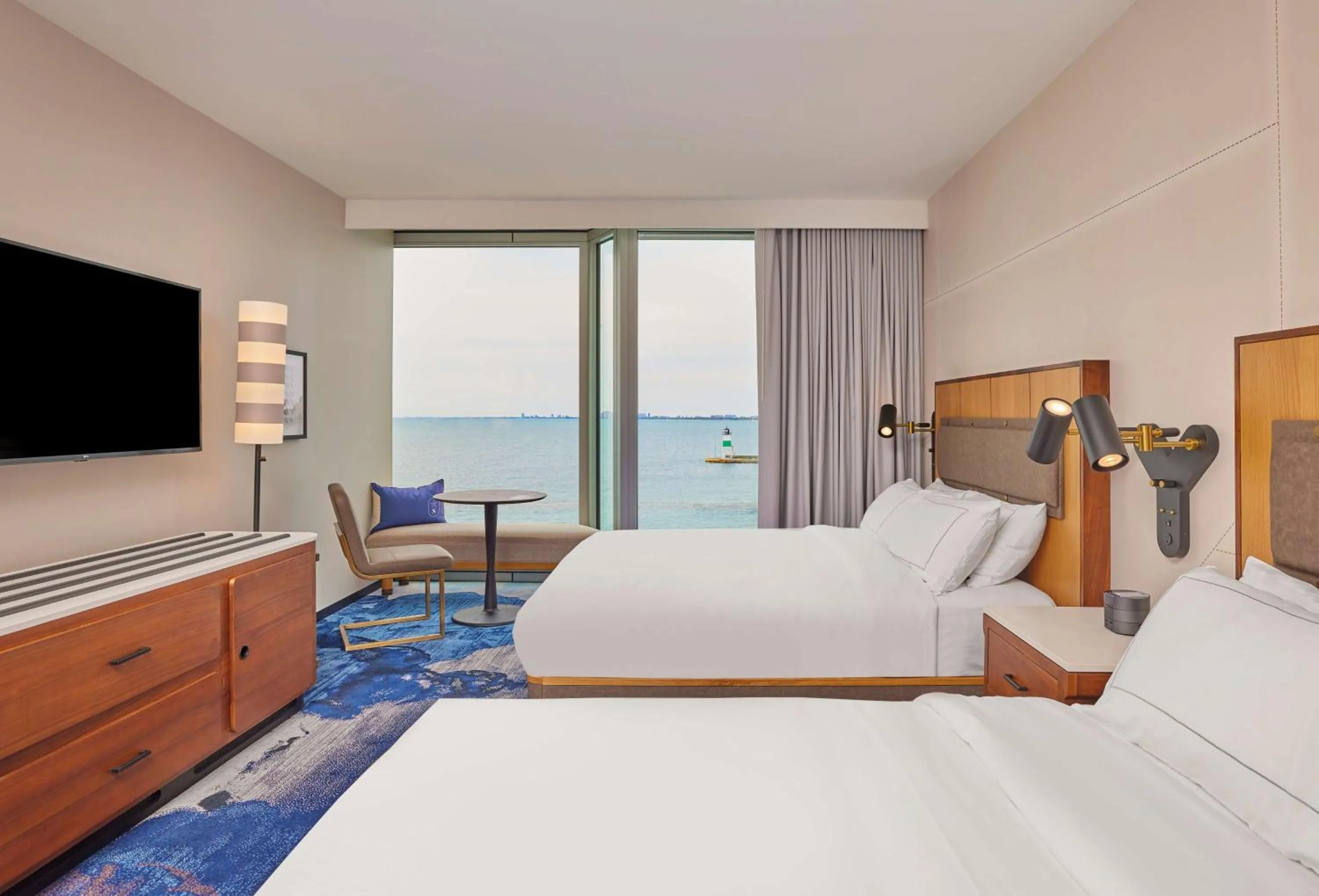 Queen Room with Two Queen Beds with Bath Tub - Mobility and Hearing Access in Sable At Navy Pier Chicago, Curio Collection By Hilton
