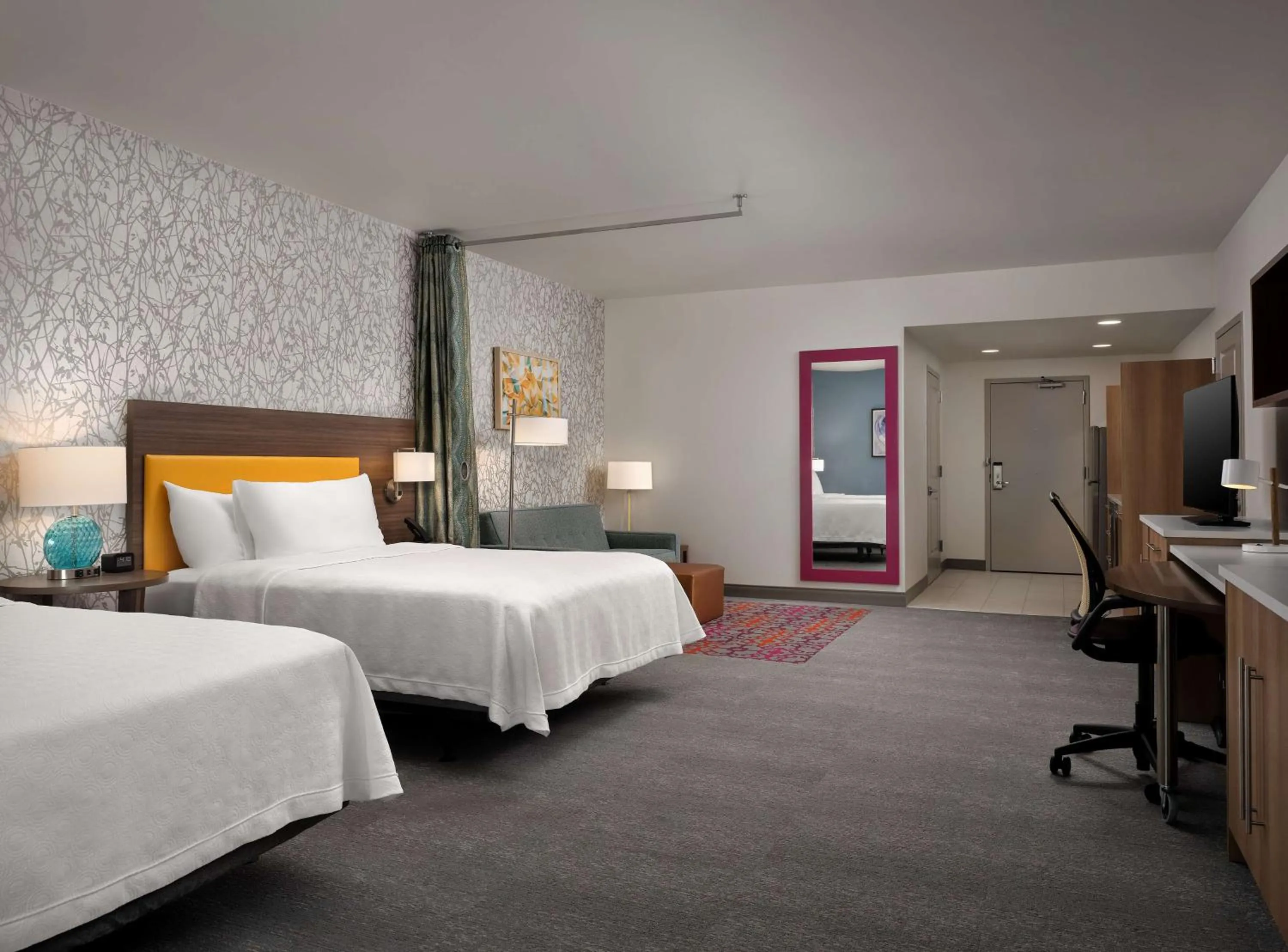 Queen Studio with Two Queen Beds - Mobility Access/Non-Smoking in Home2 Suites By Hilton Fishers Indianapolis Northeast