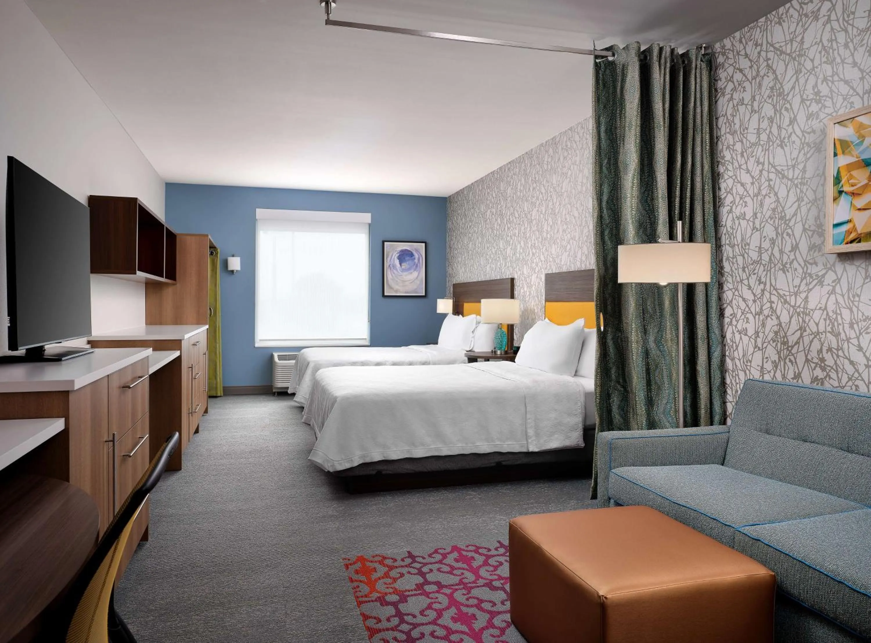 Queen Studio with Two Queen Beds - Non-Smoking in Home2 Suites By Hilton Fishers Indianapolis Northeast