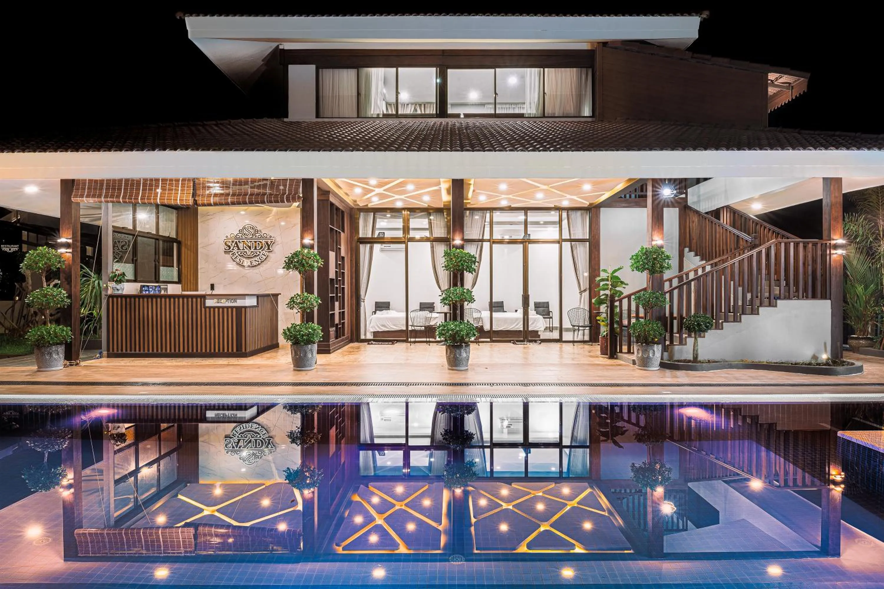 Studio Triple with Pool View first floor in Sandy Residence Sihanoukville