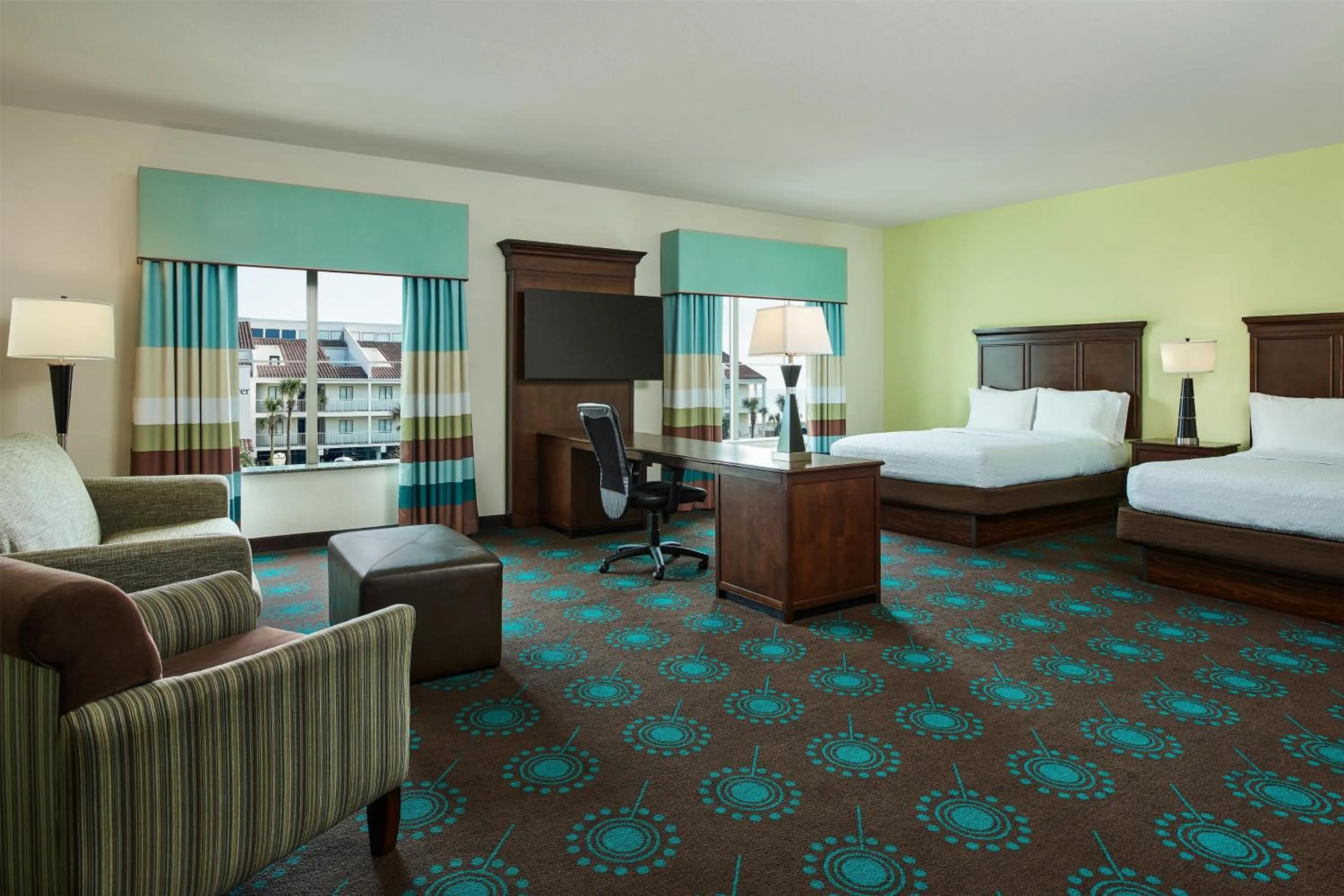 Suite with Two Queen Beds and Sofa Bed - Hearing Accessible in Hampton Inn & Suites Destin