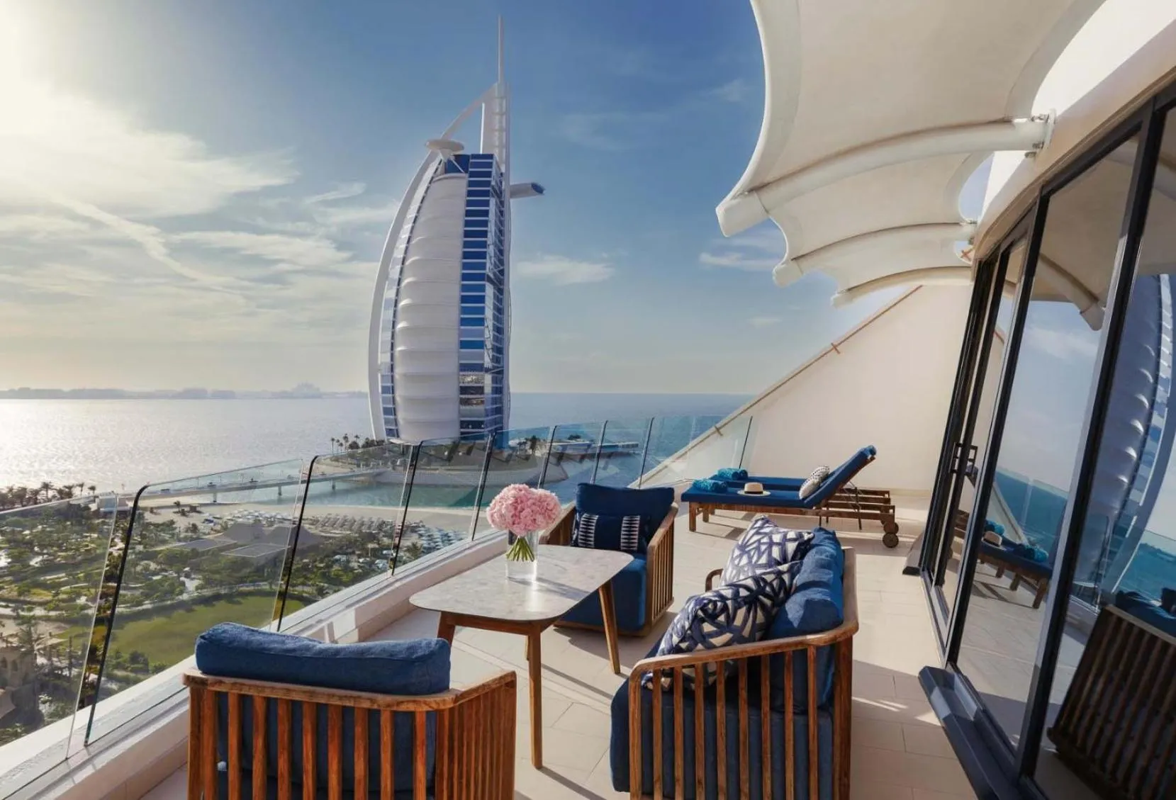 One Bedroom Ocean View Suite with Private Terrace  - includes Daily Breakfast & Afternoon Tea, Evening Drinks & Canapes, Club Lounge access with all-day refreshments and Wild Wadi Waterpark™ access in Jumeirah Beach Hotel Dubai