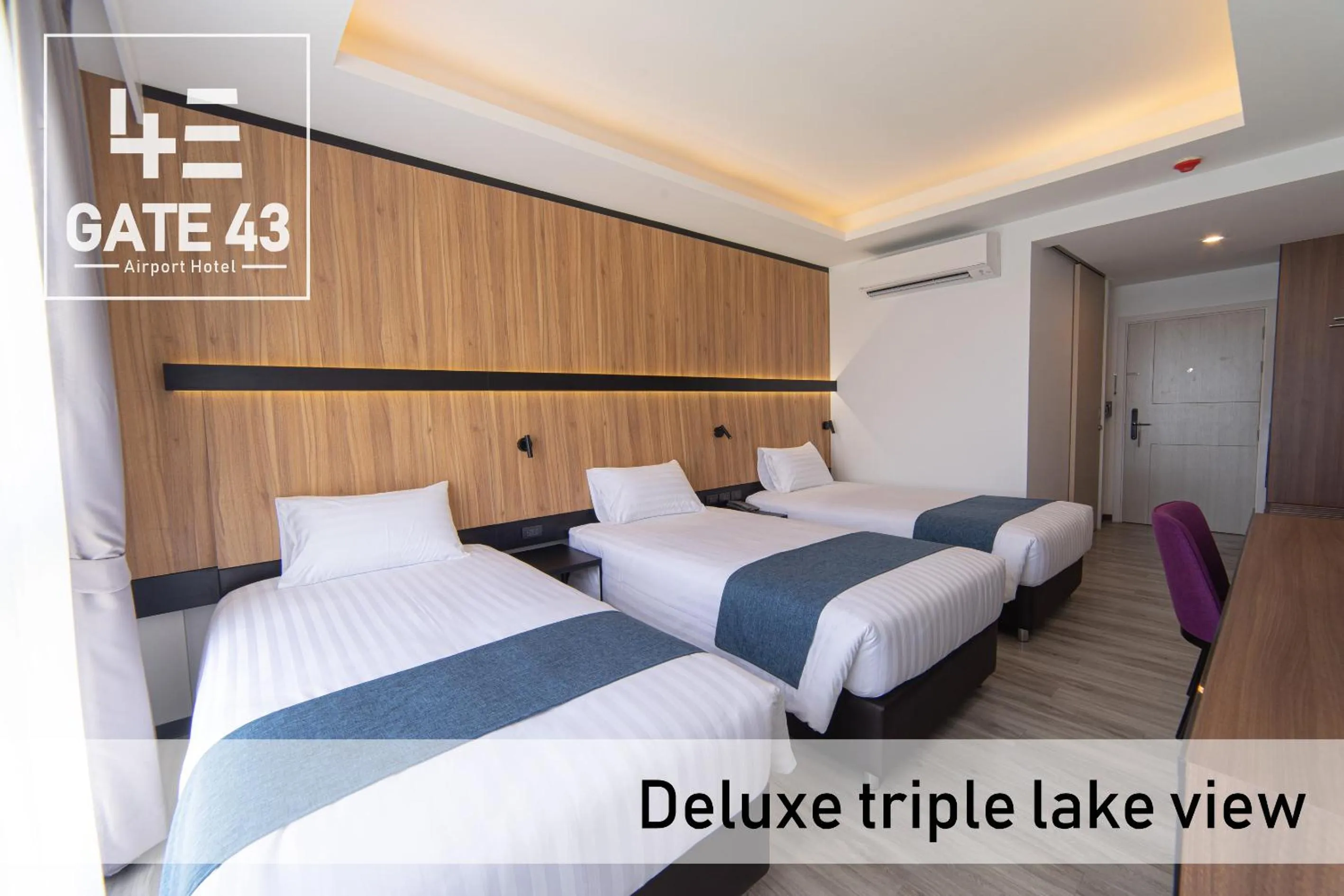 Triple Room with Lake View - single occupancy in Gate43 Airport Hotel