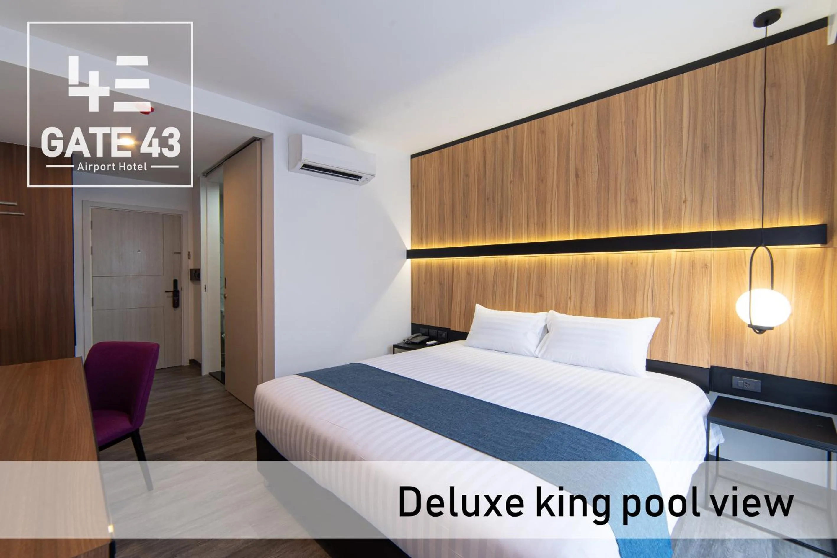 Double Room with Pool View - single occupancy - BKK Airport round trip transfer in Gate43 Airport Hotel
