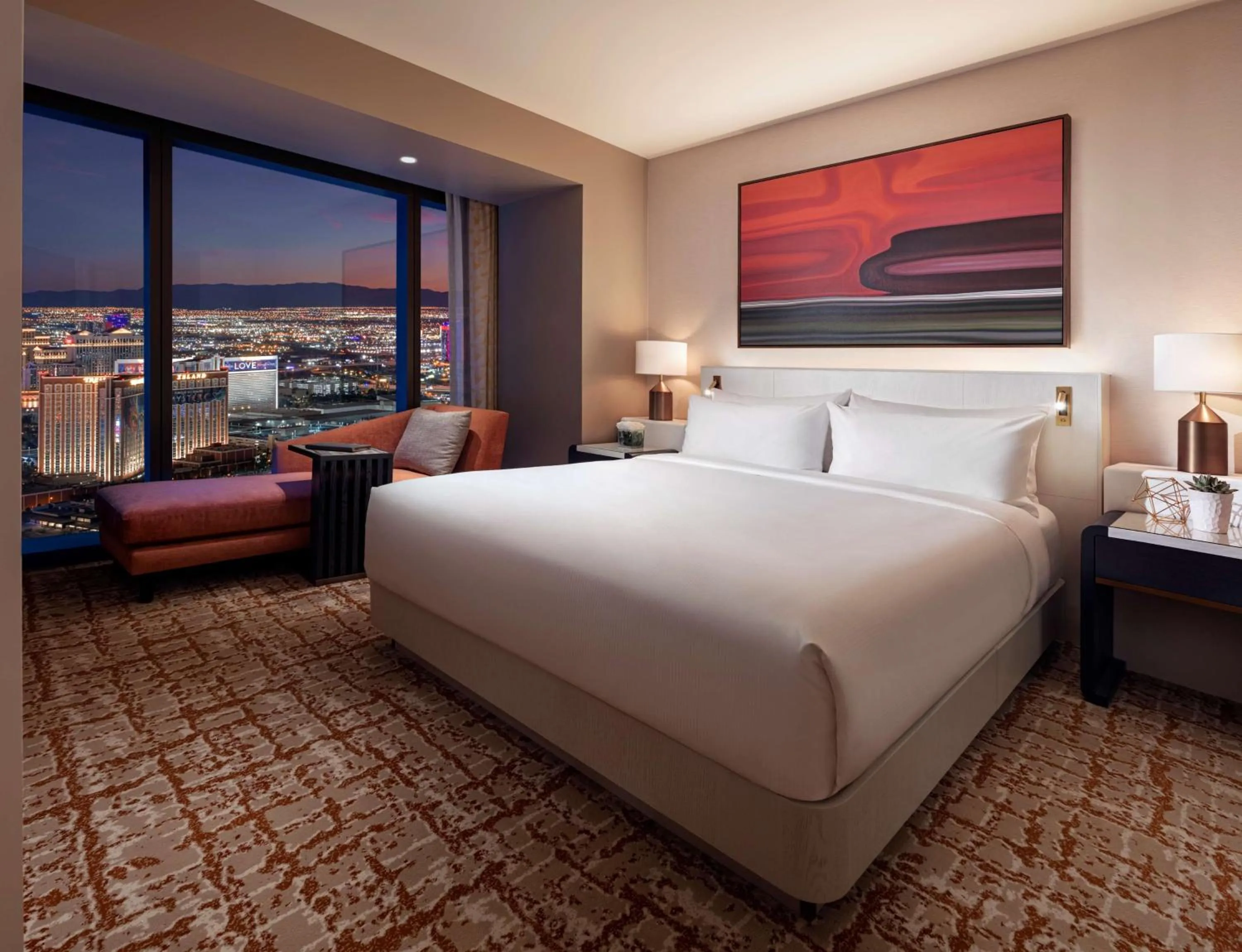 One-Bedroom King Suite with City View - Hearing Accessible in Crockfords Las Vegas, LXR Hotels & Resorts at Resorts World