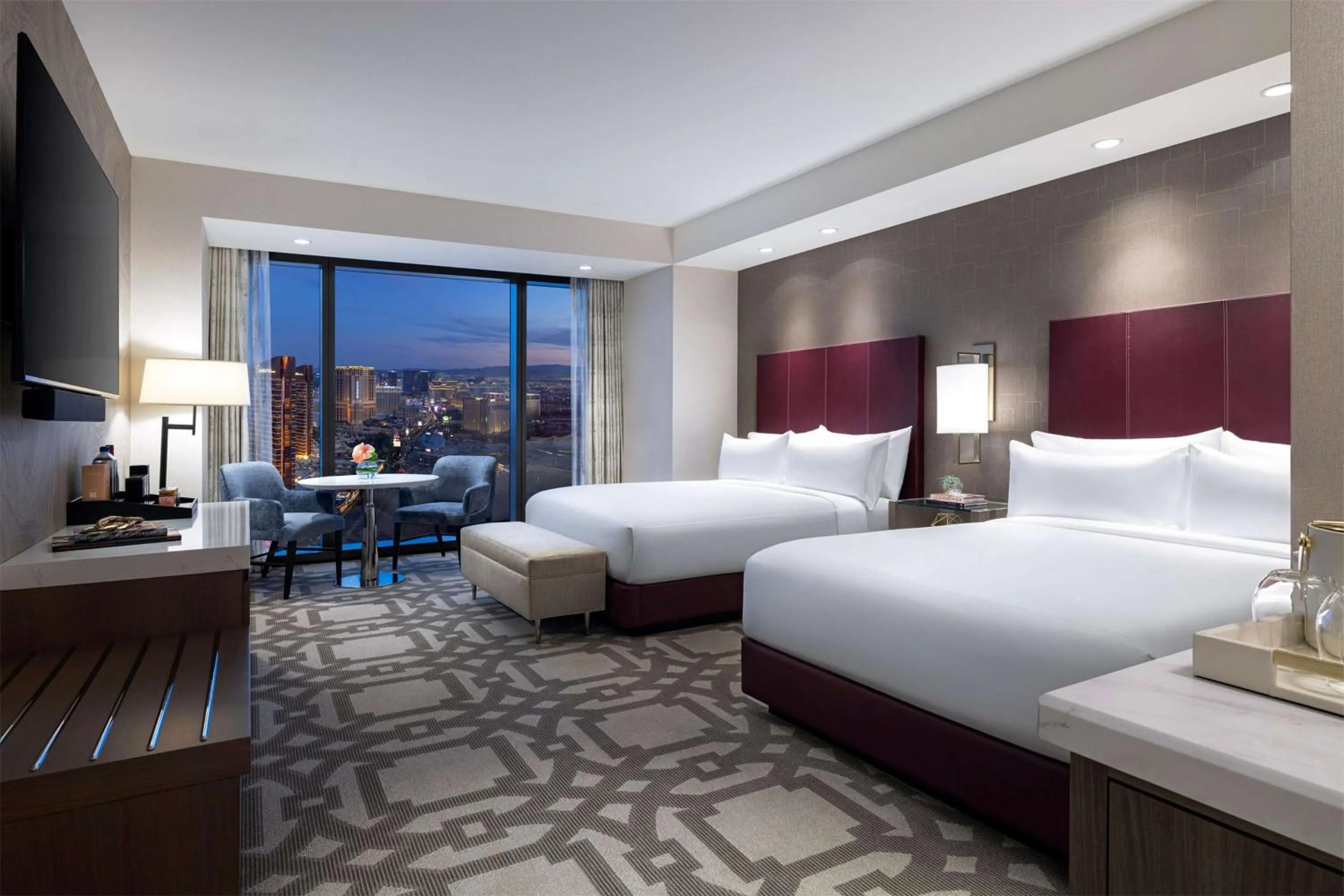 Superior Queen Room with Two Queen Beds and City View in Crockfords Las Vegas, LXR Hotels & Resorts at Resorts World