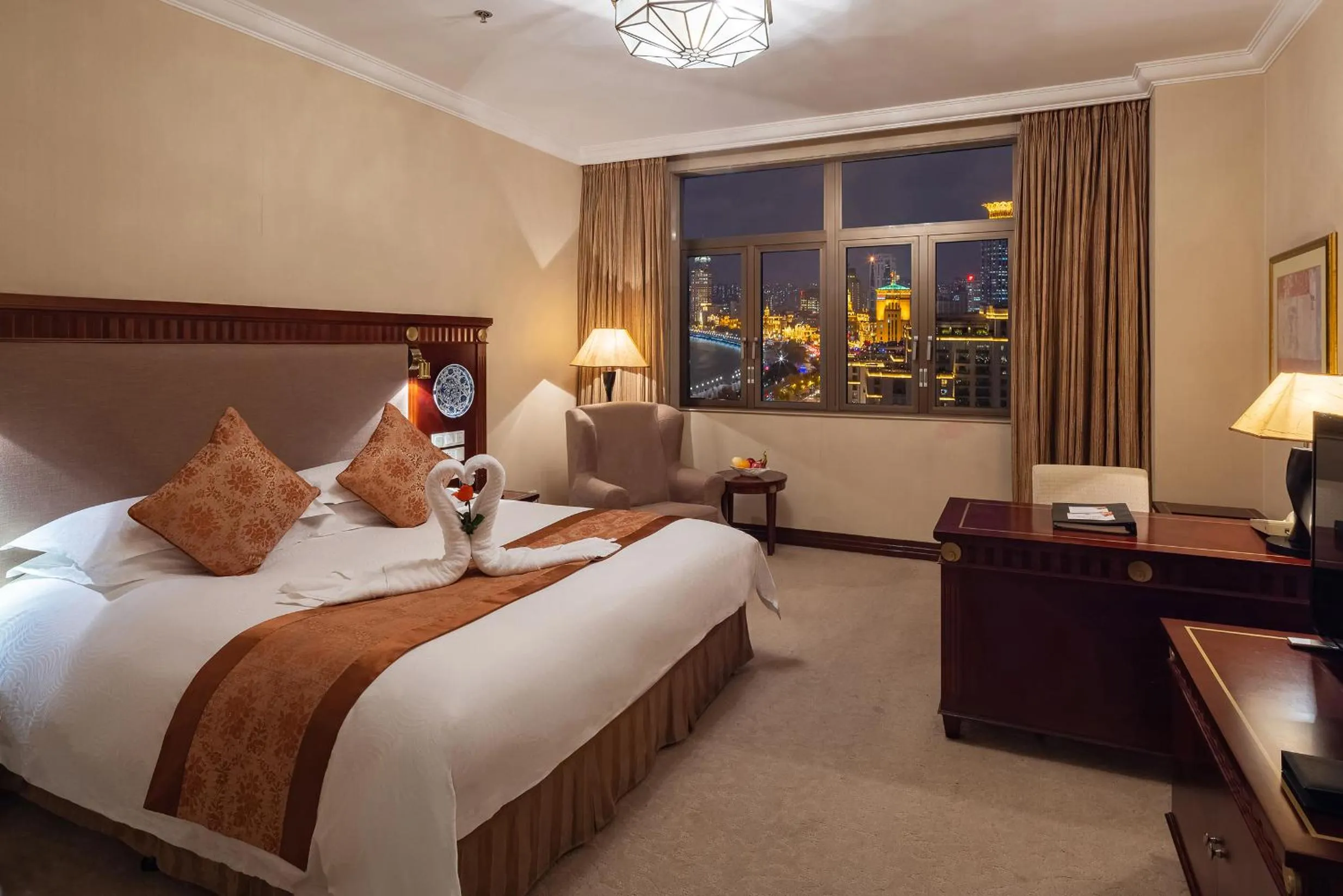 Deluxe Double with Bund View in Broadway Mansions Hotel - On the Bund - Journey Through Time Old Shanghai Republic Dreams