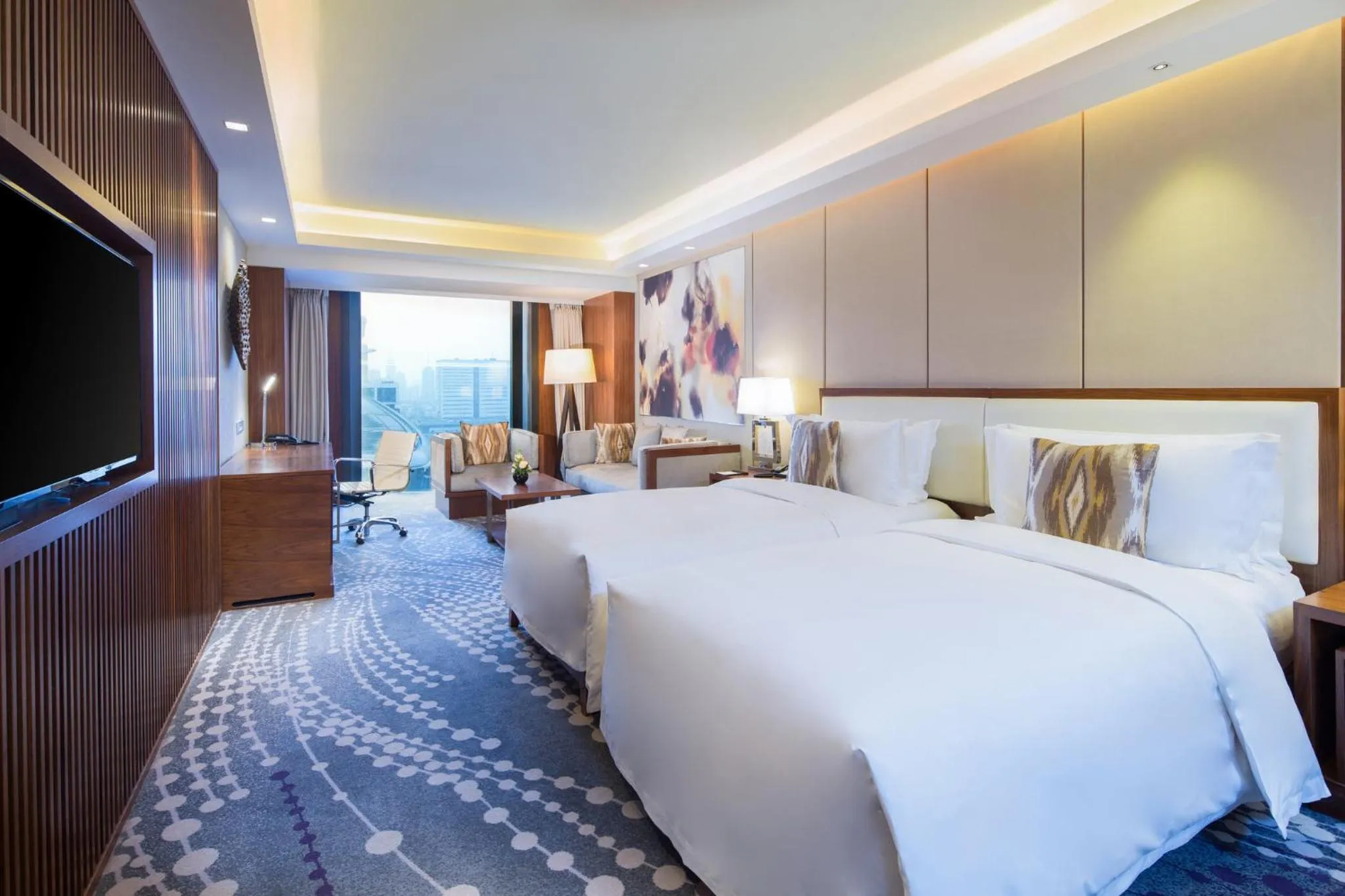 Premium Double Room with Two Double Beds and City View in Intercontinental Jinan City Center by IHG