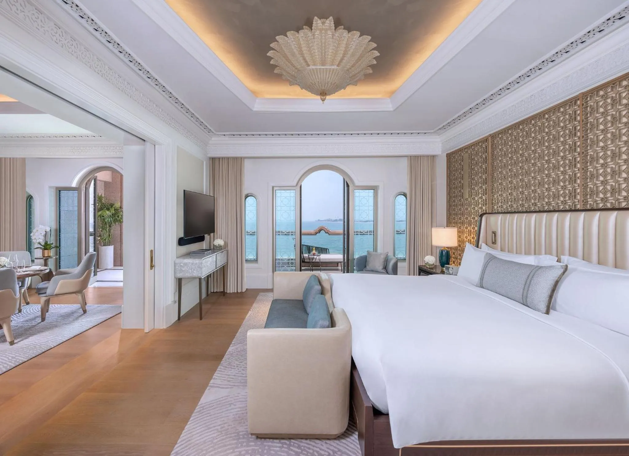 Sea View Suite, Balcony in Emirates Palace Mandarin Oriental, Abu Dhabi