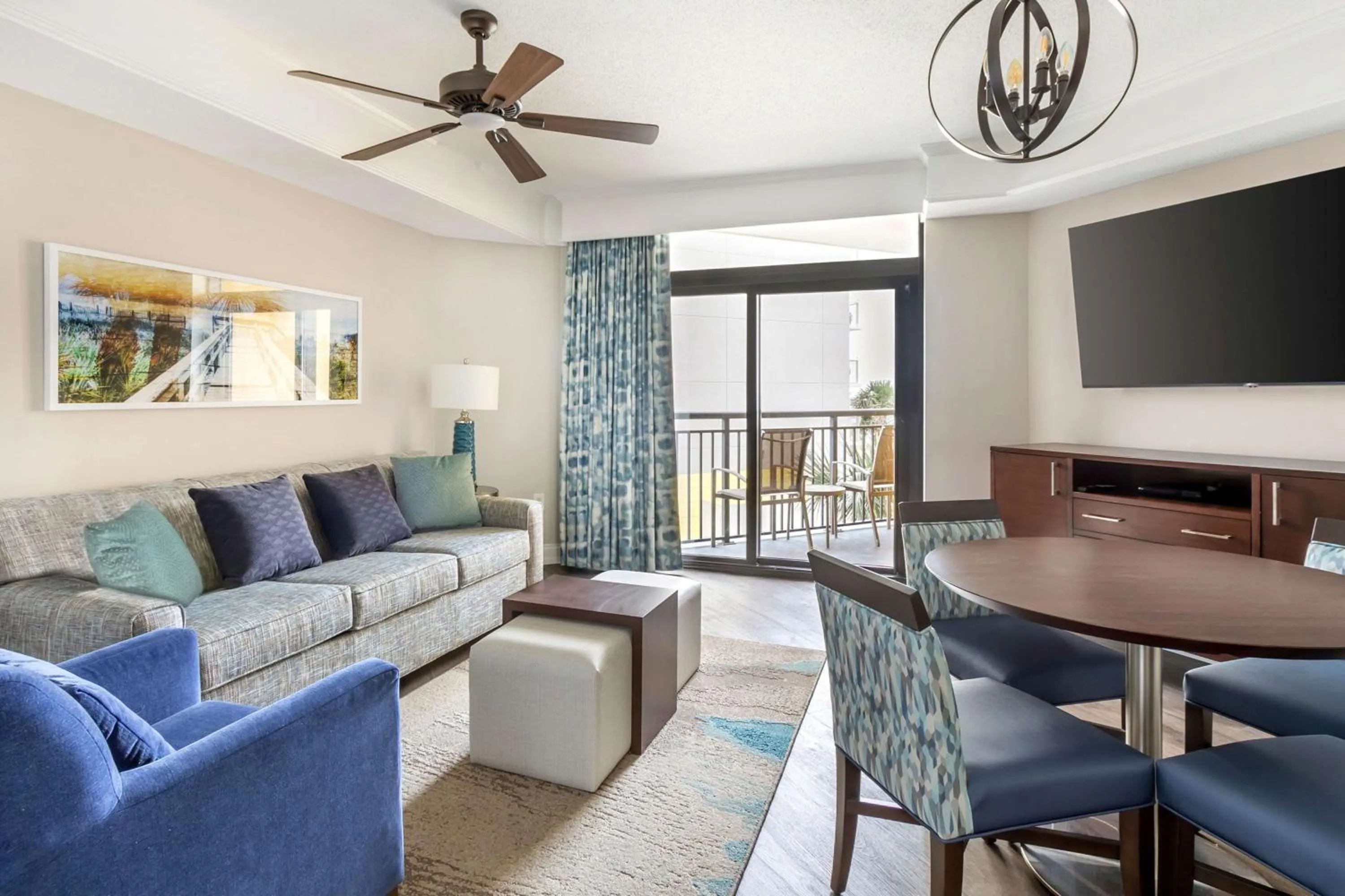 One-Bedroom King Suite with Partial Ocean View in Hilton Grand Vacations Club Anderson Ocean Myrtle Beach