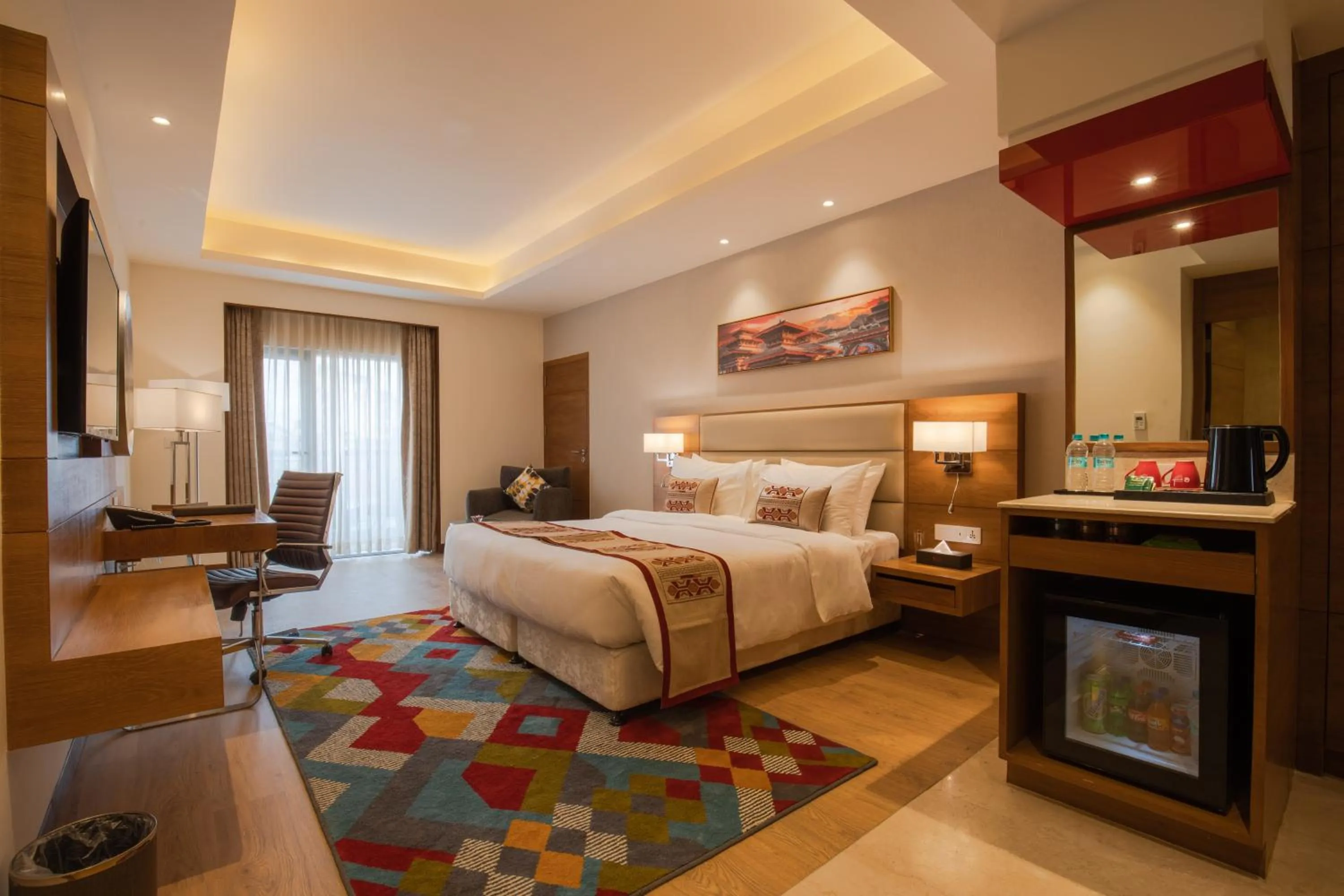King Room with Roll-in Shower - Disability Access - Non-smoking (10% off on Food and Soft Beverages) in Ramada Encore by Wyndham Kathmandu Thamel