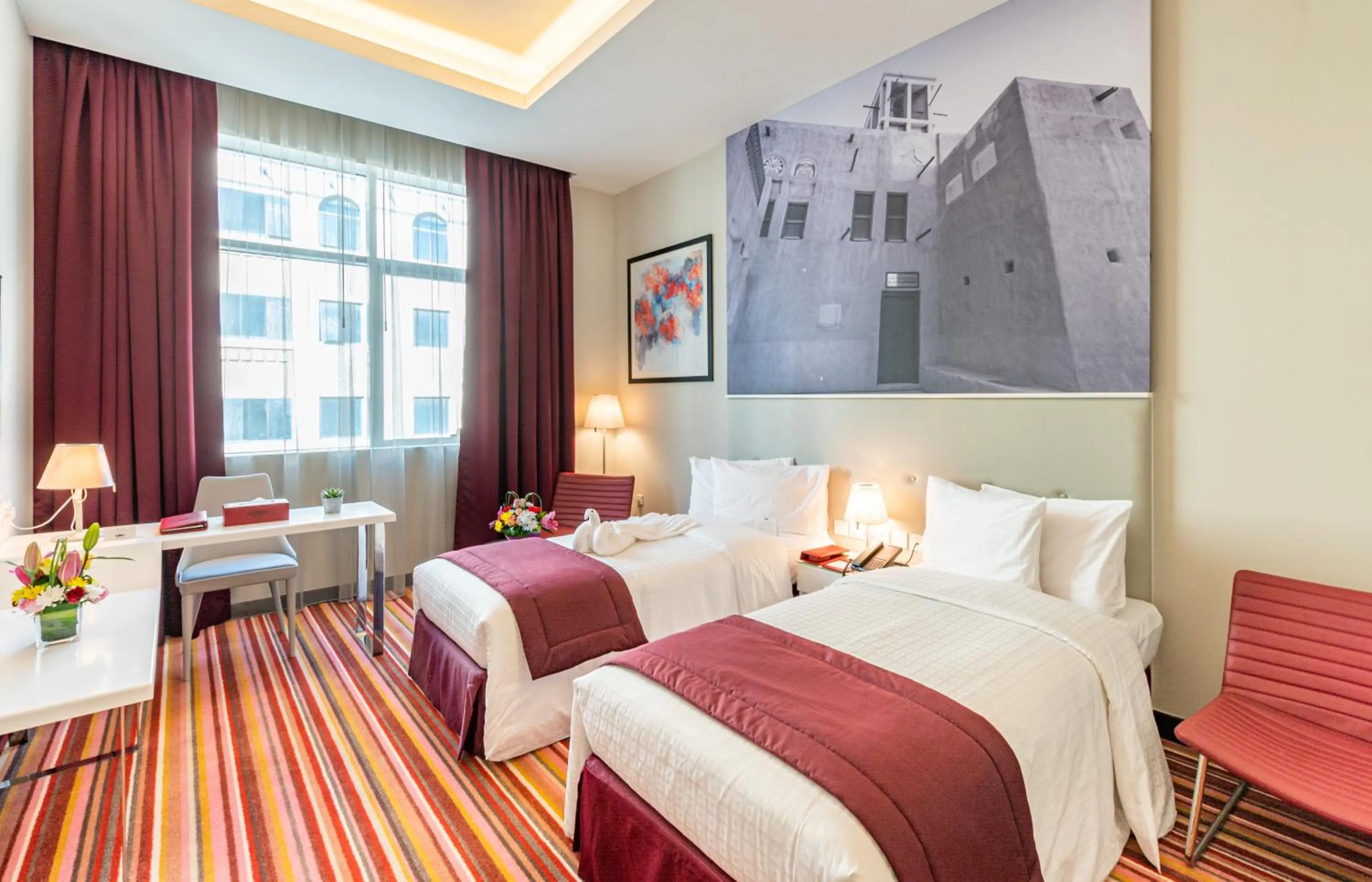 Standard Twin Room in Gravity Hotel Abu Dhabi