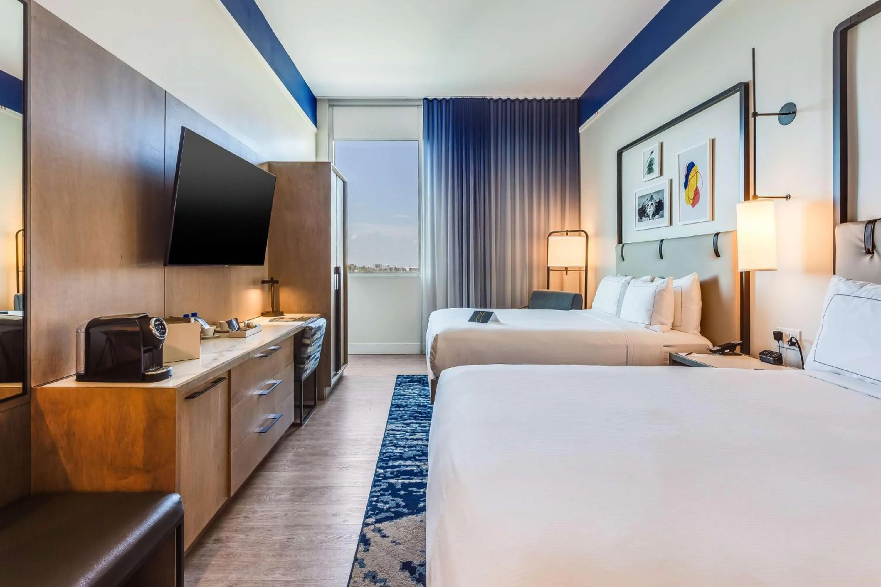 Queen Room with Two Queen Beds and Roll-In Shower - Mobility Access in SERENA Hotel Aventura Miami, Tapestry Collection by Hilton