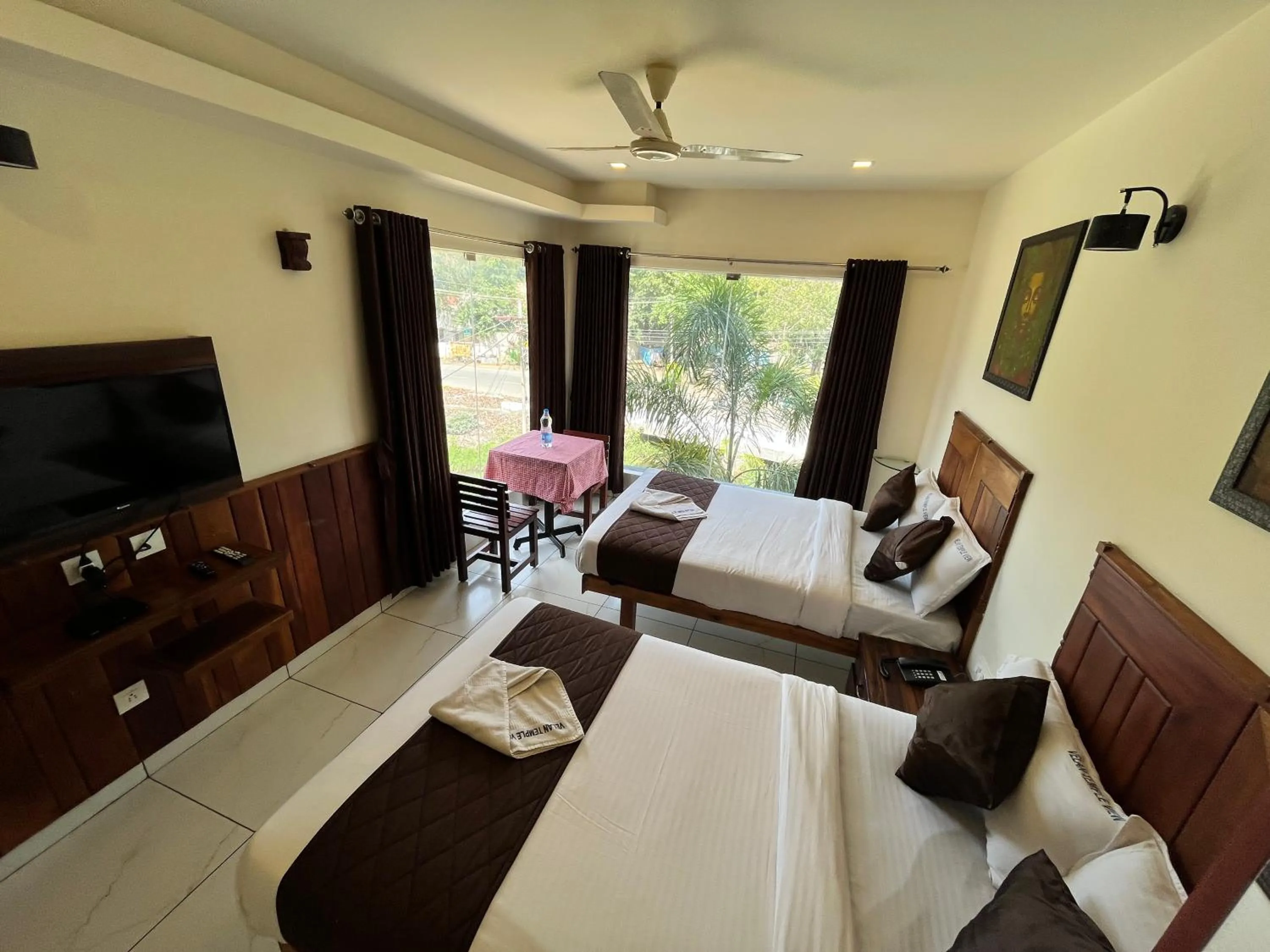 Family Quadruple with Temple View AC in Velan Temple View