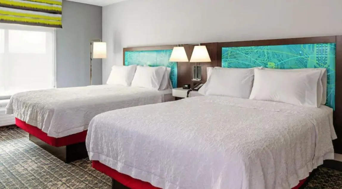 Queen Room with Two Queen Beds - Hearing Access in Hampton Inn & Suites Ypsilanti, MI