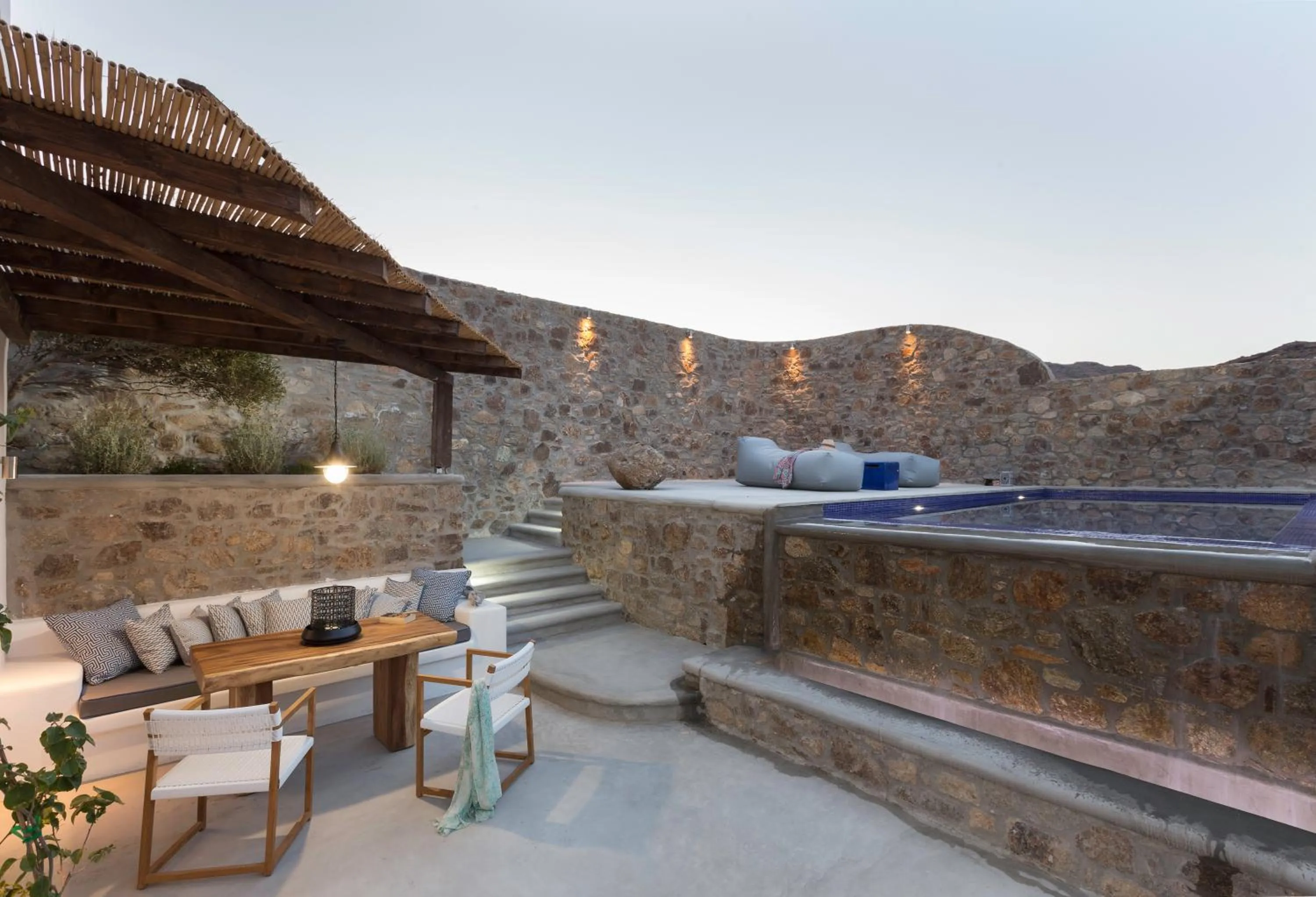 Superior Suite with private pool and beach view in Mykonos Panormos Villas