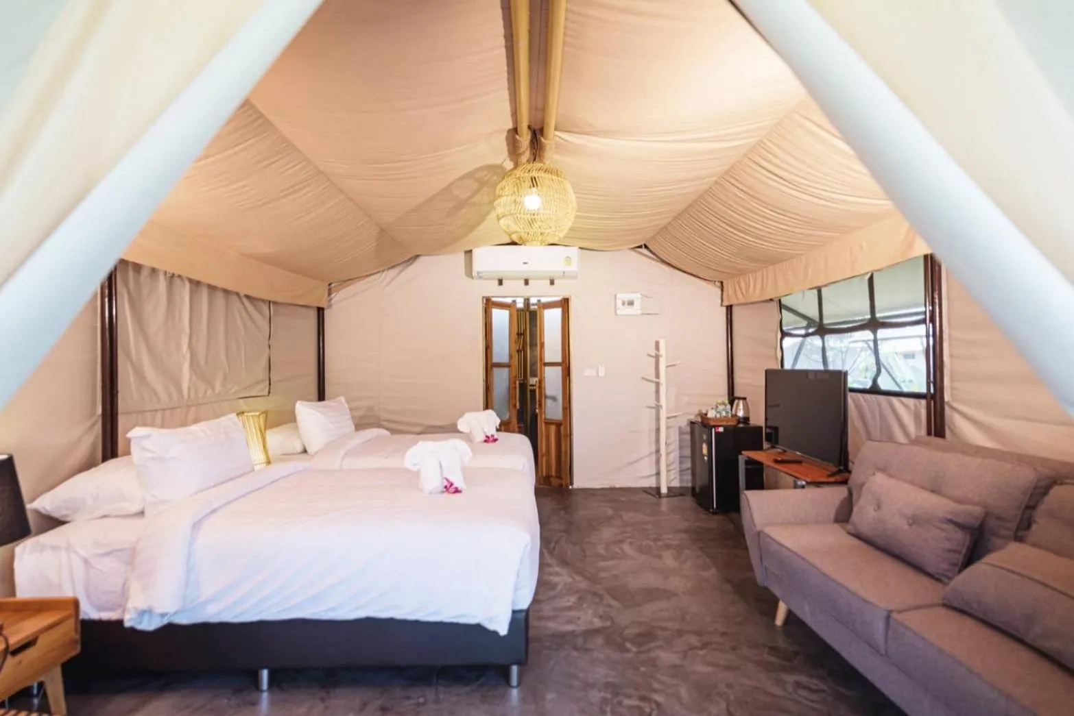 Tent Double Bed (2 Adults + 1 Child) in The Tree Riverside Resort Kaeng Krachan