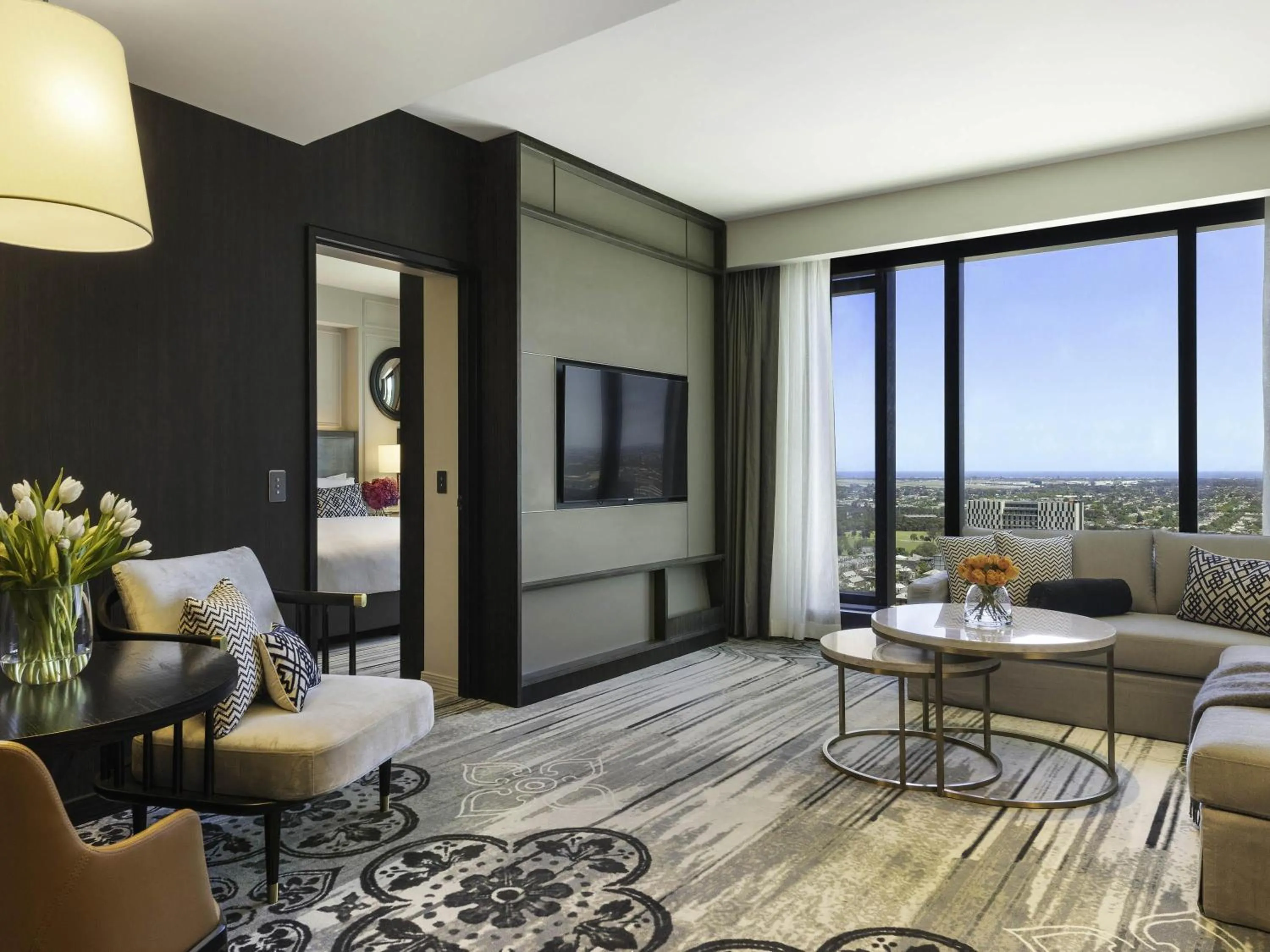 Prestige King Suite with Club Access and Living Room in Sofitel Adelaide