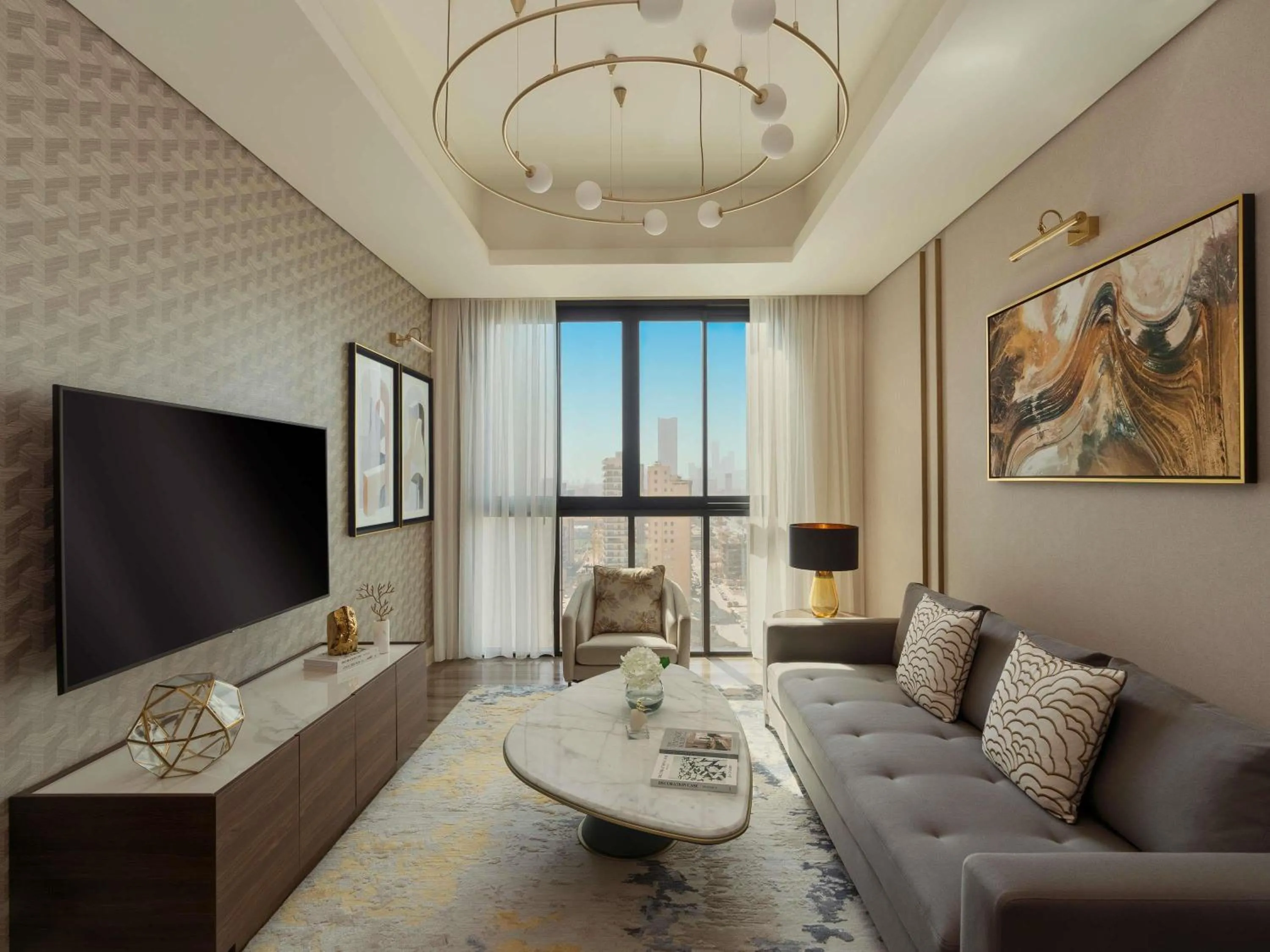 Fairmont Executive Suite Two Bedroom with Terrace - City Sky View in Fairmont Ramla Riyadh