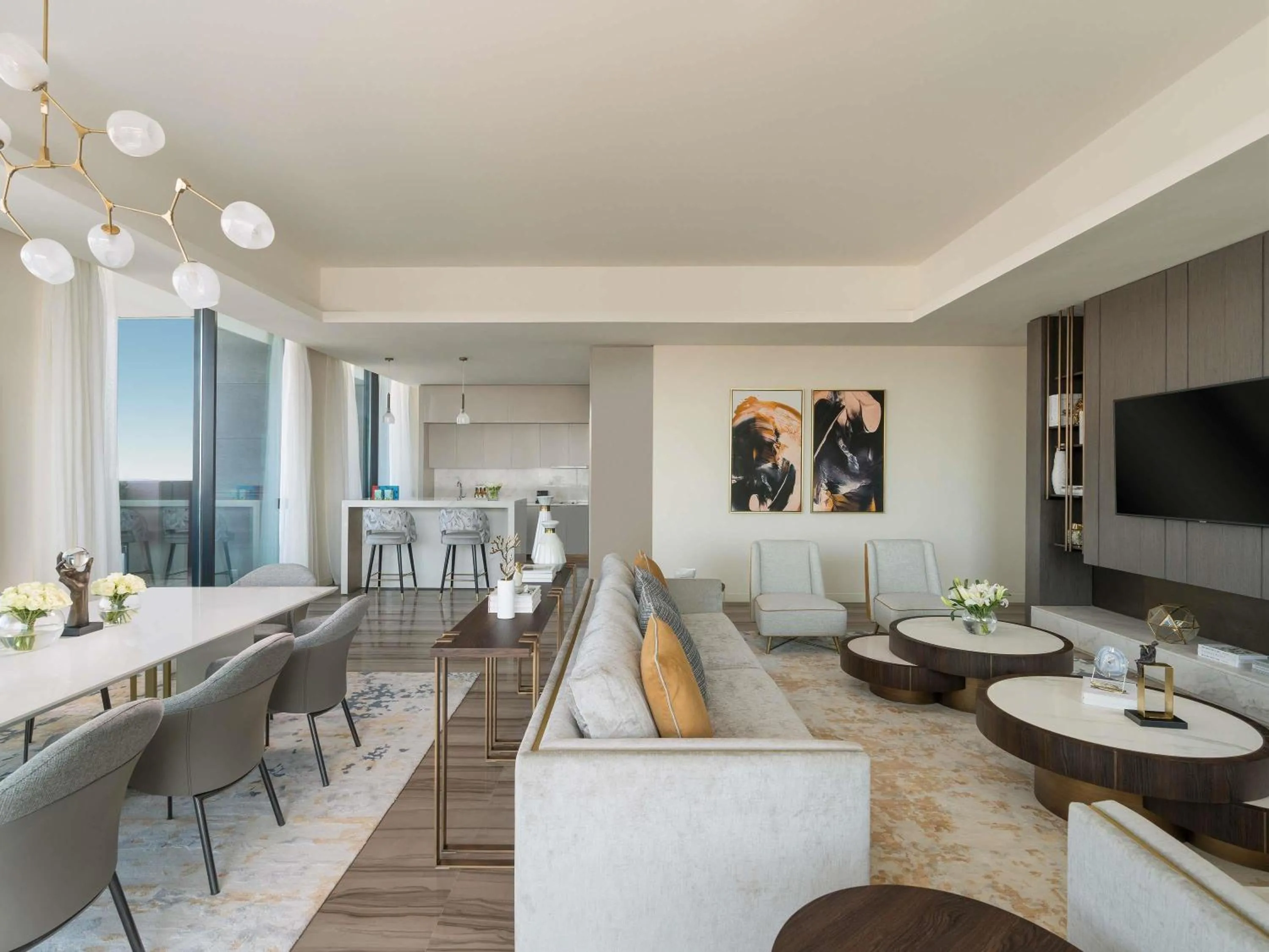 Fairmont Family Suite Three Bedroom with Terrace - Corner Multiple Sky View in Fairmont Ramla Riyadh