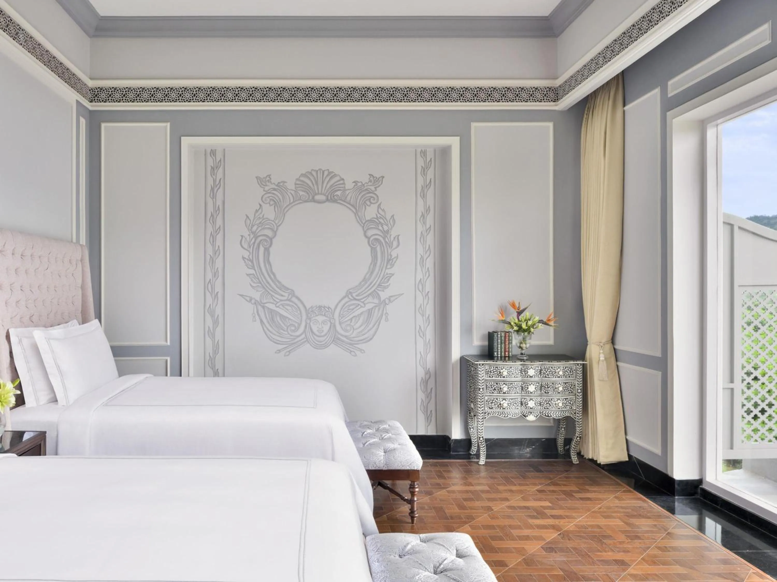 Flamingo Signature Twin Room with Balcony- Enjoy 15% discount of Food & soft beverage and spa, 4 pcs of Laundry in Raffles Udaipur