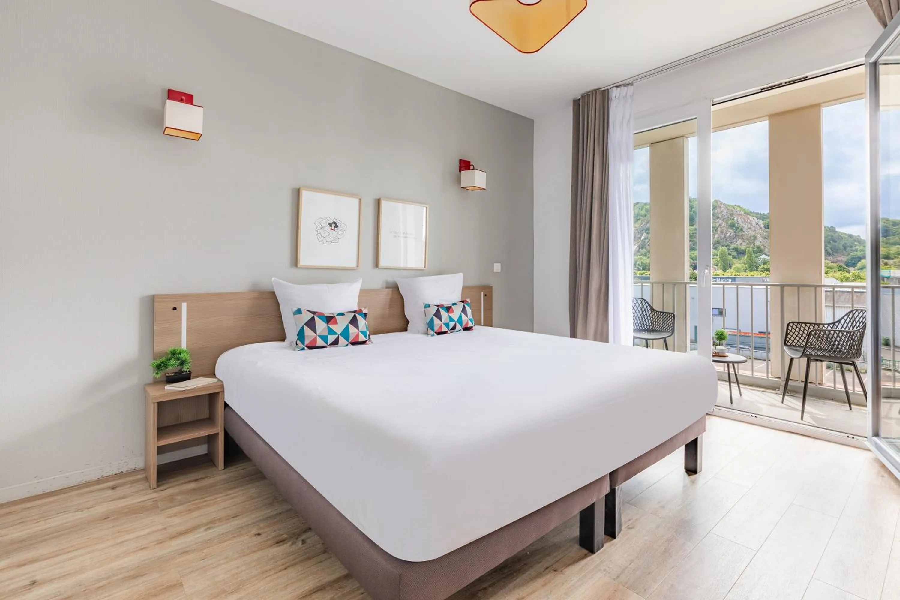 Studio with Balcony in Appart'City Confort Cherbourg