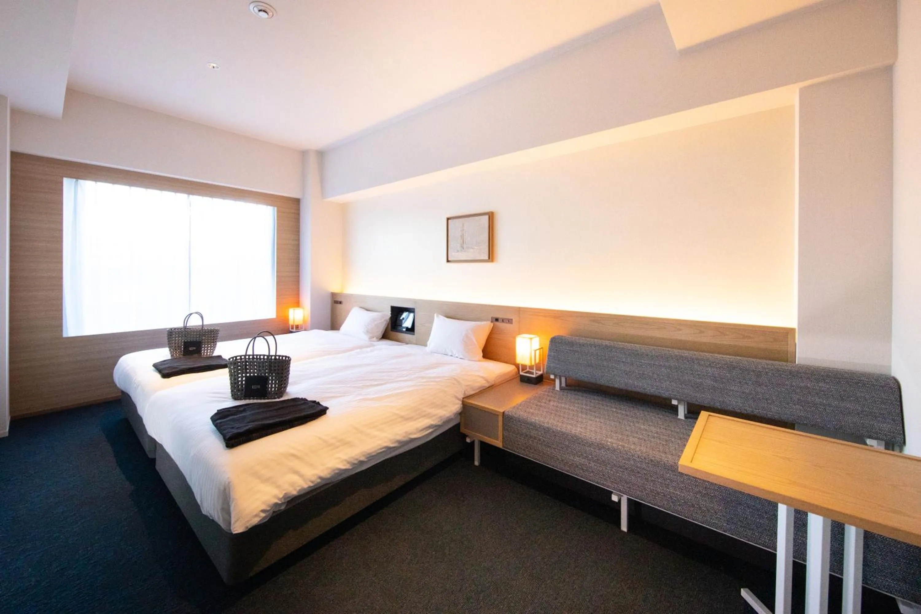 Twin Room - Disability Access in AMANEK Beppu YULA-RE