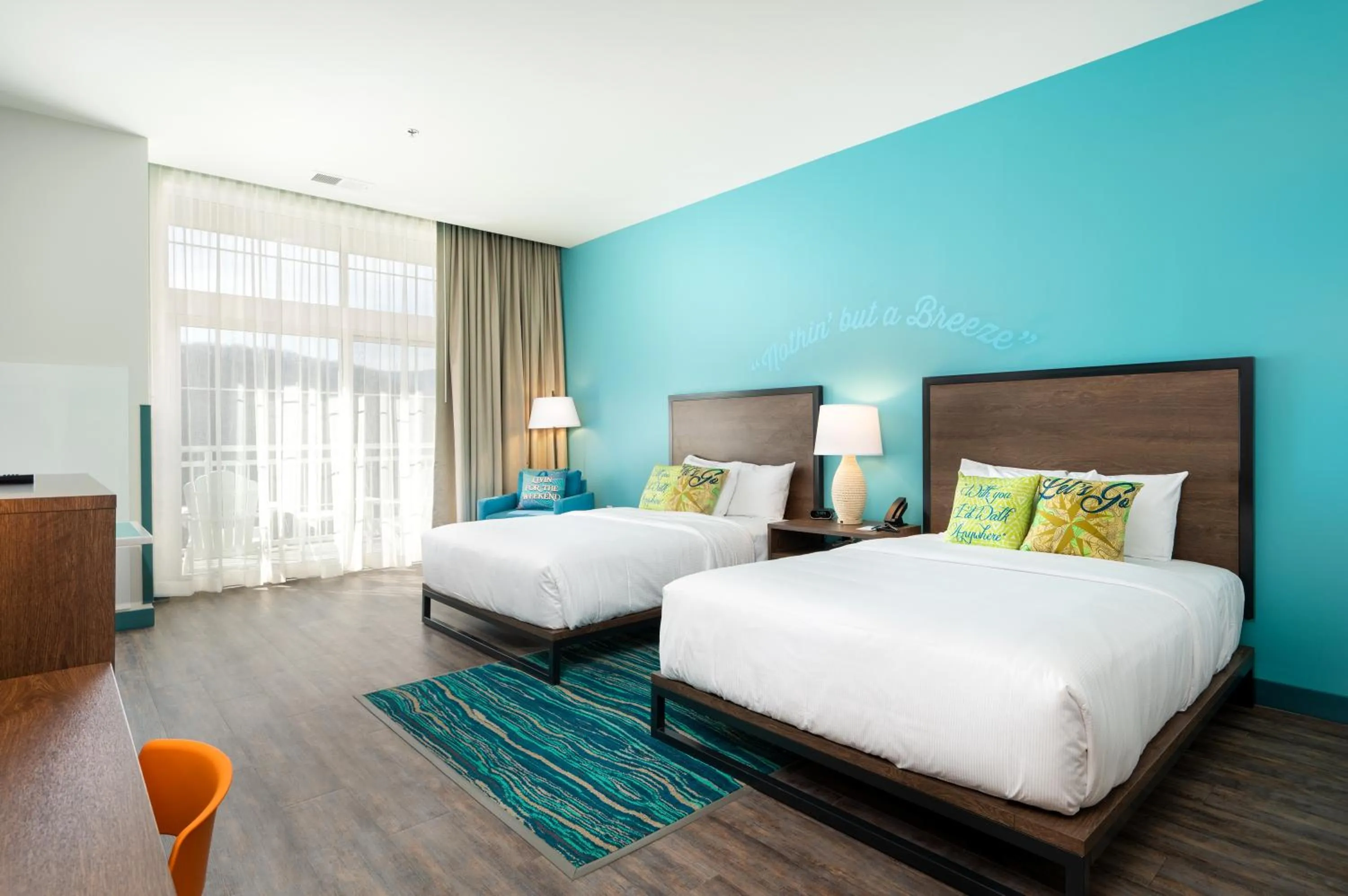 Queen Room with Balcony in The Lodge at Camp Margaritaville