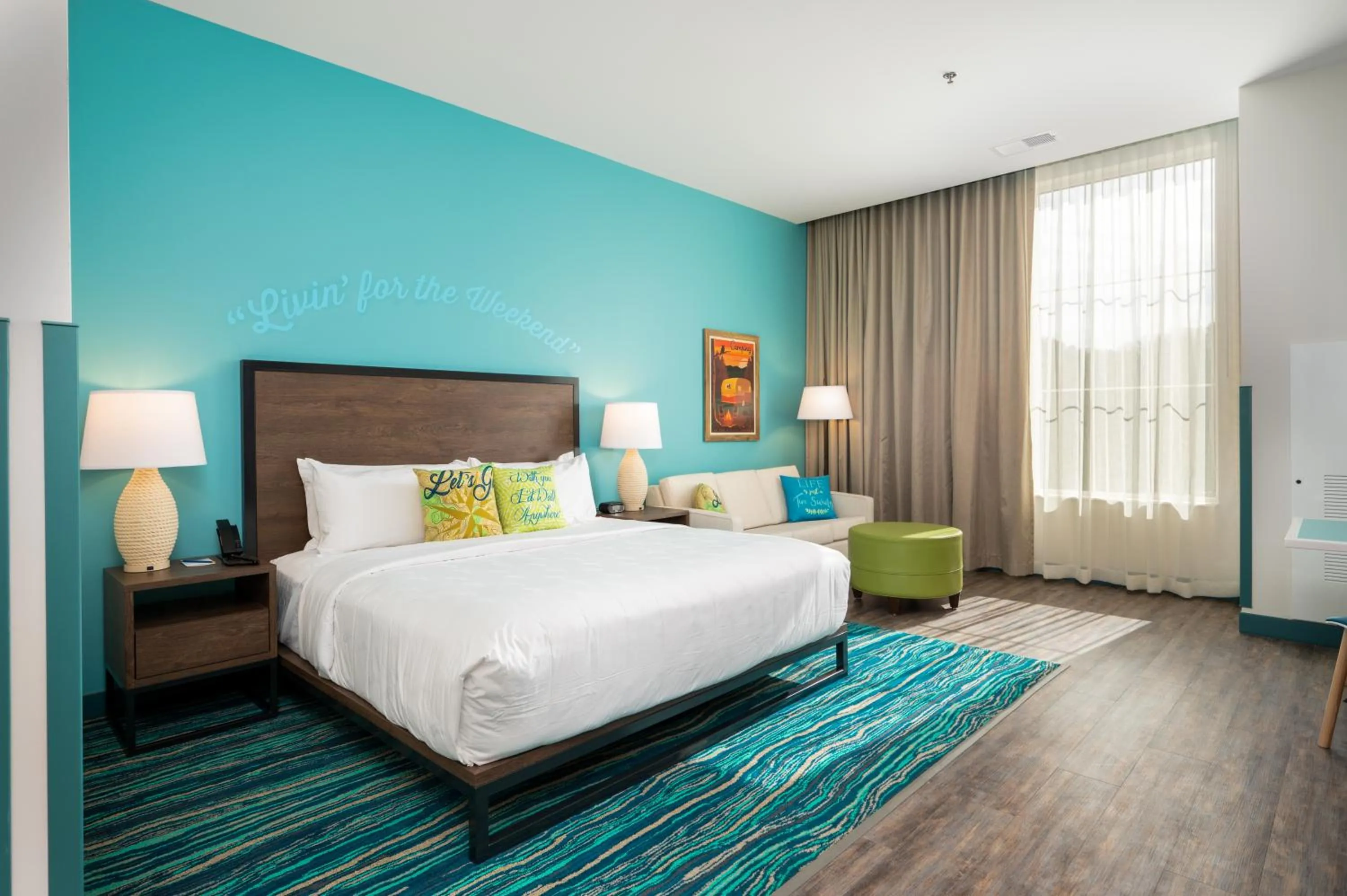 King Room with Sleeper Sofa in The Lodge at Camp Margaritaville