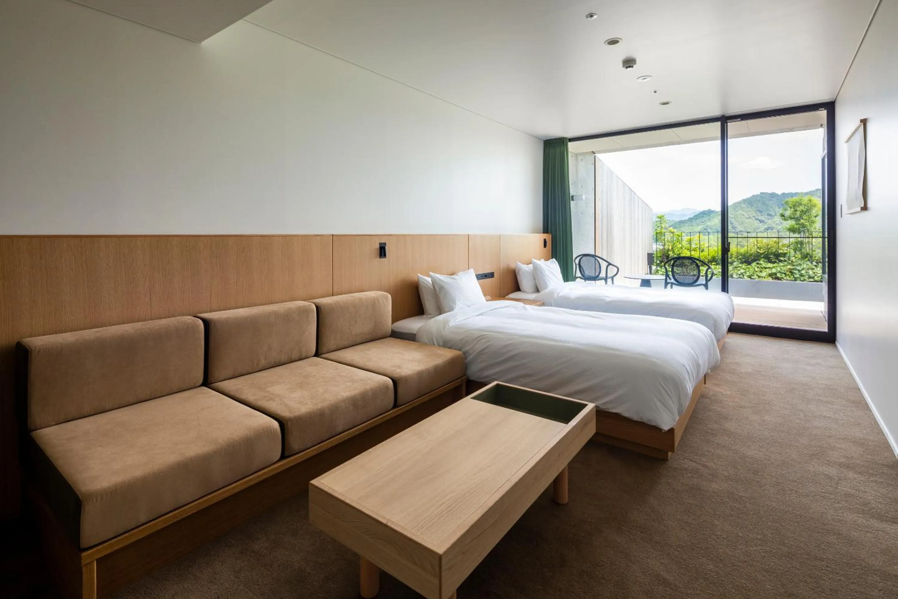 Twin Room with Terrace and Open Air Bath - single occupancy in Hotel Vison