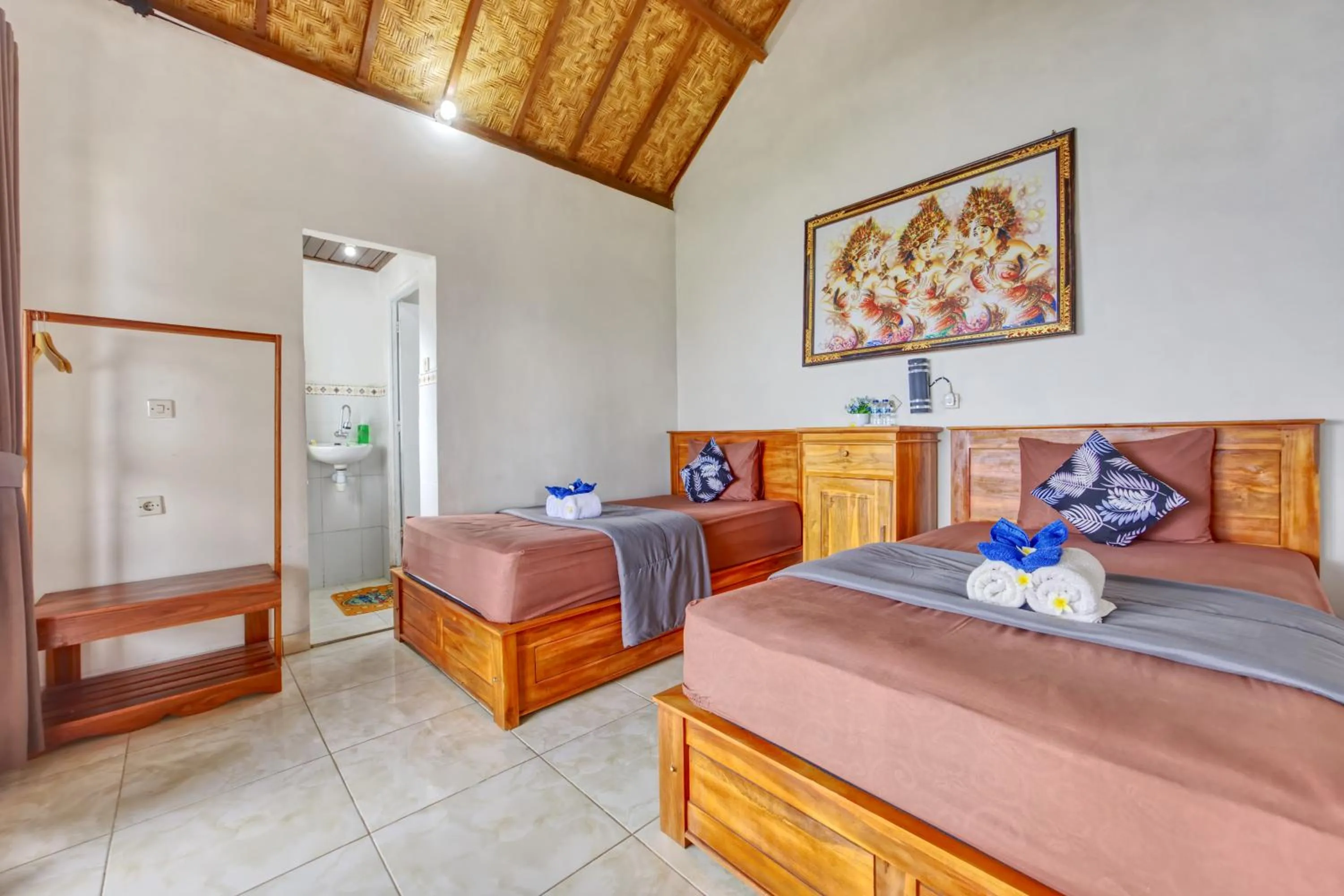 Twin Room with Sea View in Bagus Cottage