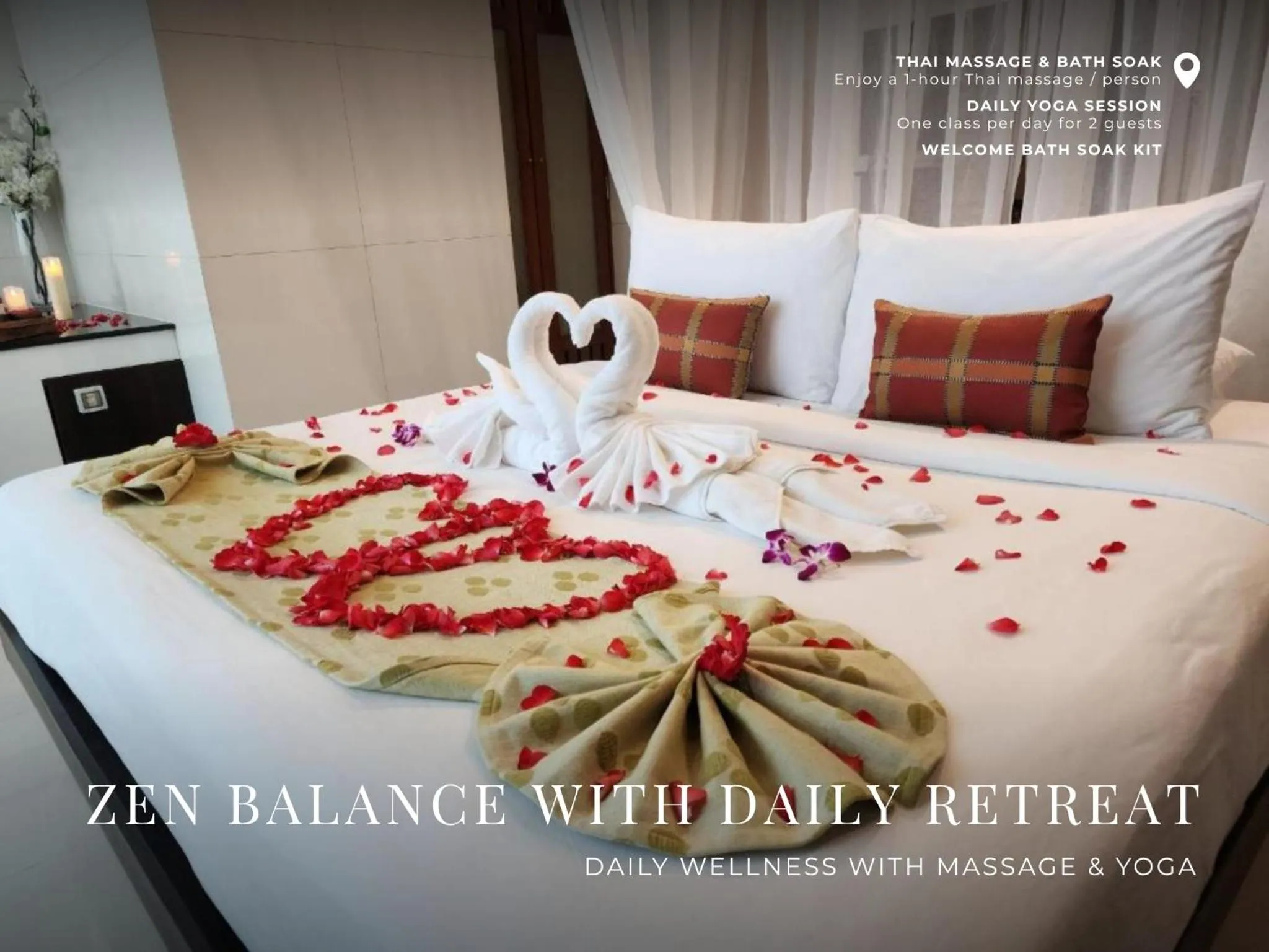 Zen Balance with spa bath and complimentary massage in Hilltop Wellness Resort