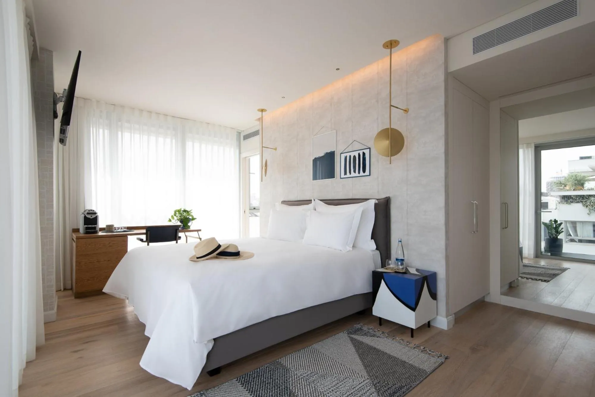  Deluxe Triple Room with Standing Balcony in Ink Hotel Tel Aviv