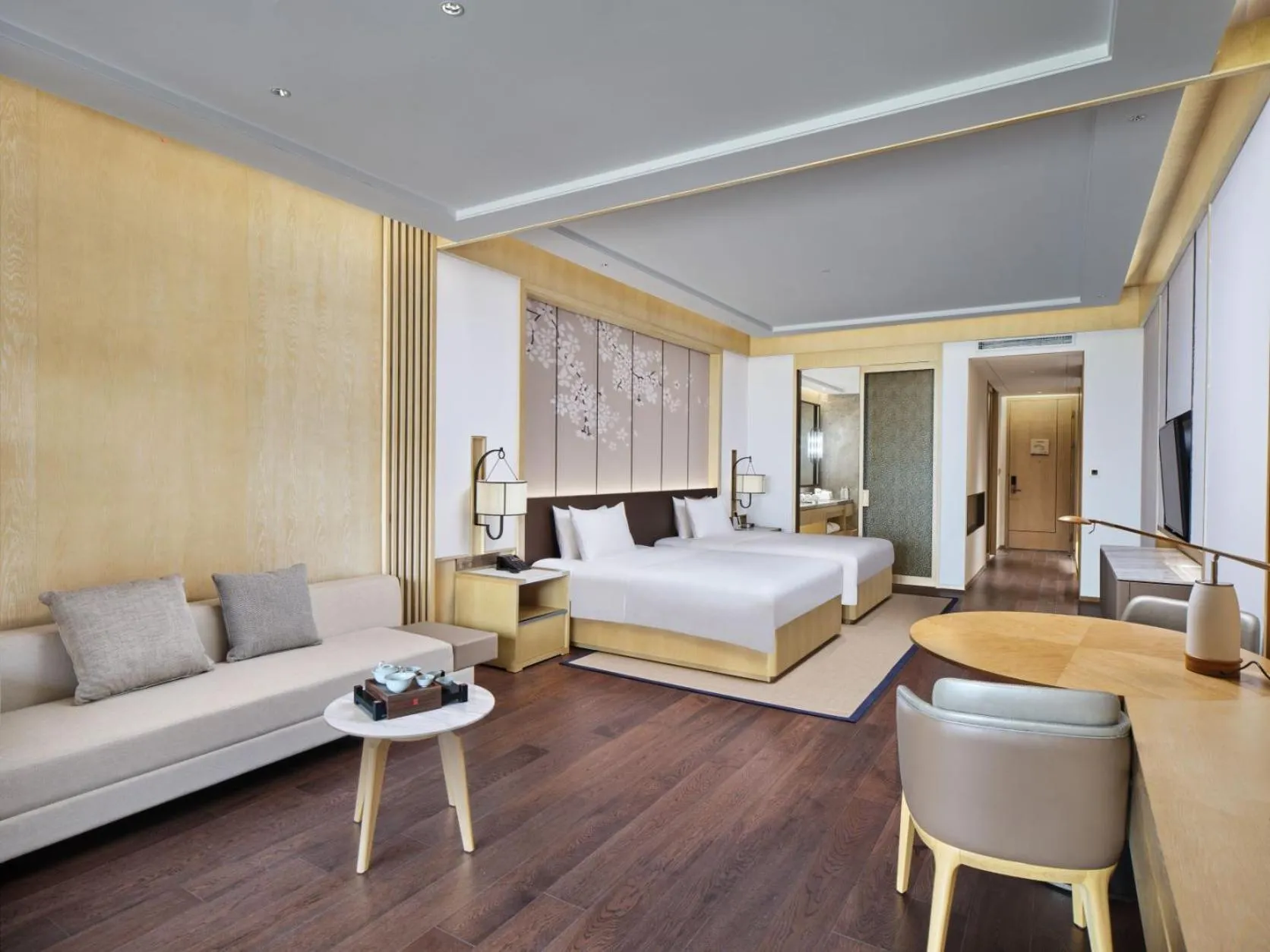 Premium Double Room with Two Double Beds in HUALUXE Suzhou Bay Hot Spring Resort
