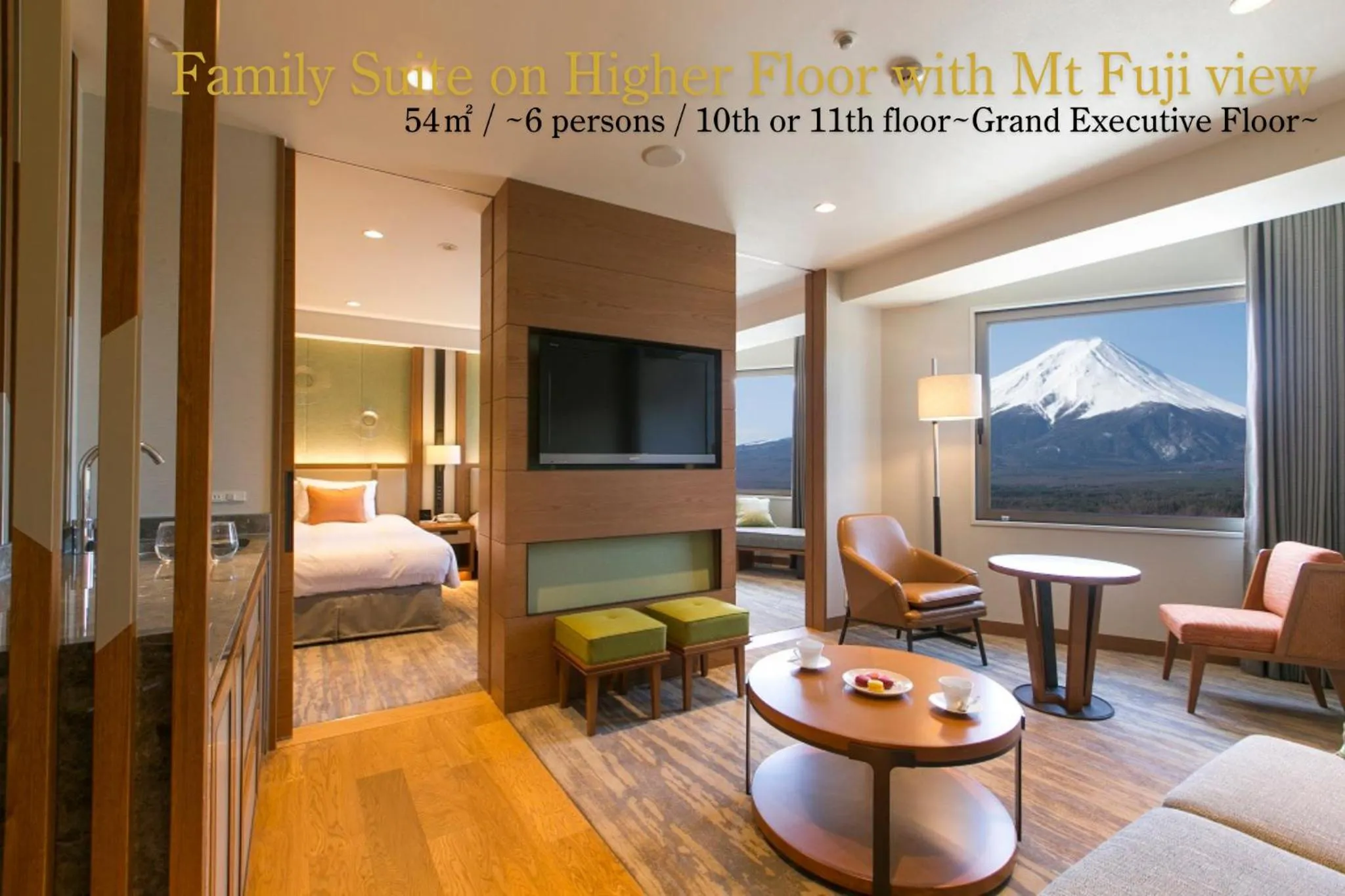 Family Suite on Higher Floor with Mt. Fuji View in Highland Resort Hotel & Spa