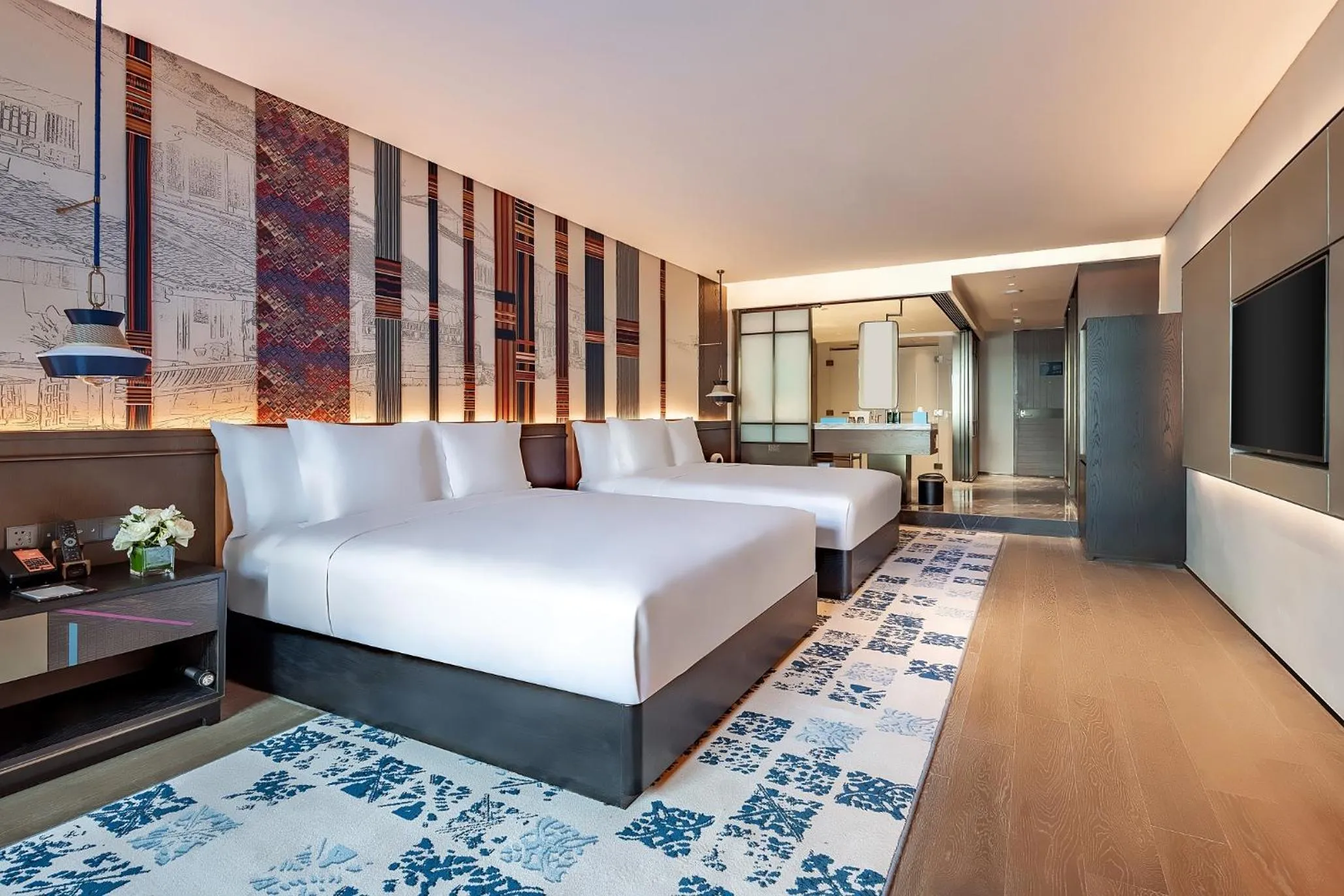 Premium Room with Two King Beds in Hotel Indigo Jiuzhai by IHG