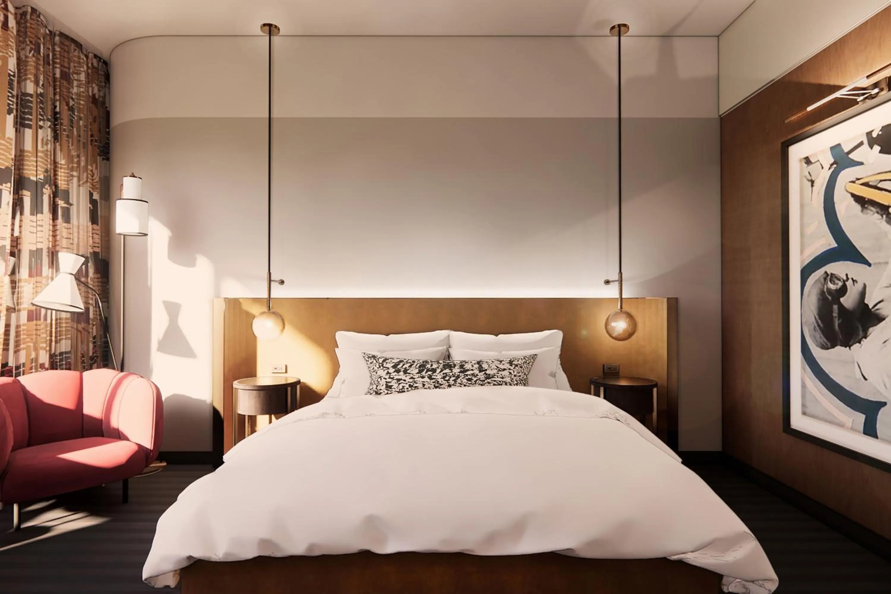 Deluxe King Room with City View in Hotel Indy, Indianapolis, a Tribute Portfolio Hotel