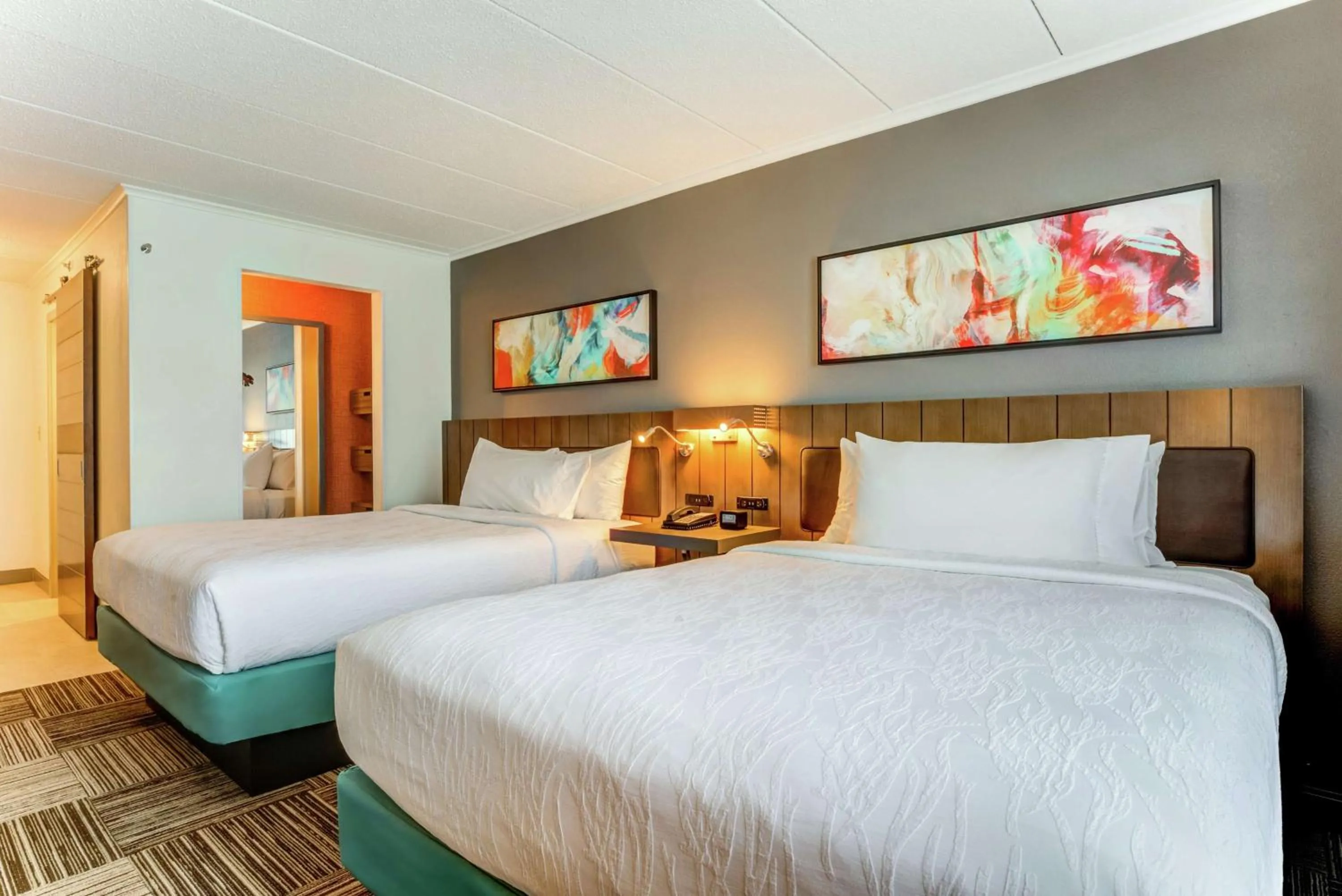 Queen Room with Two Queen Beds in Hilton Garden Inn Boston Waltham