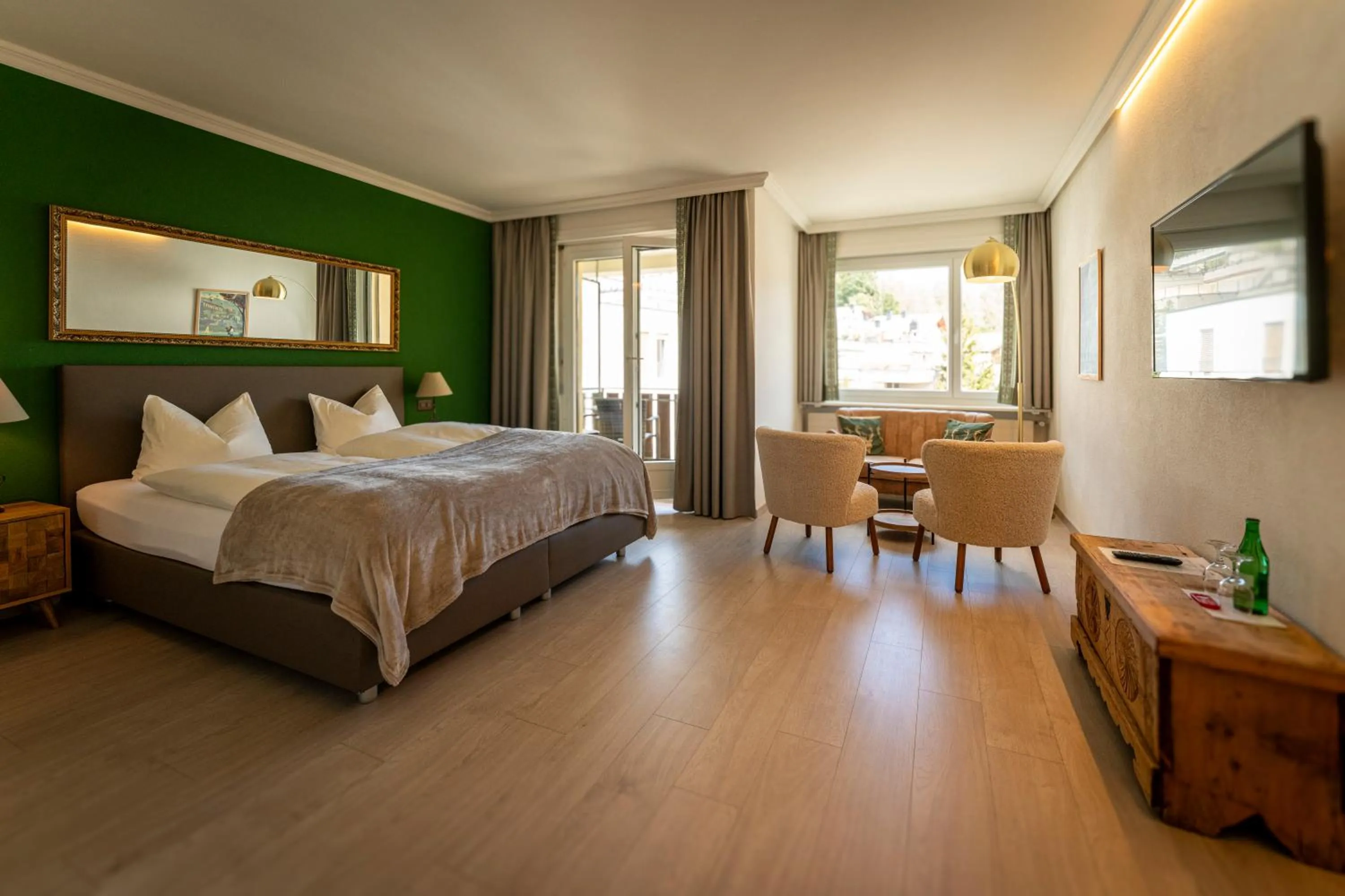 Superior Double Room with Balcony in Hotel Europa Suites St Moritz