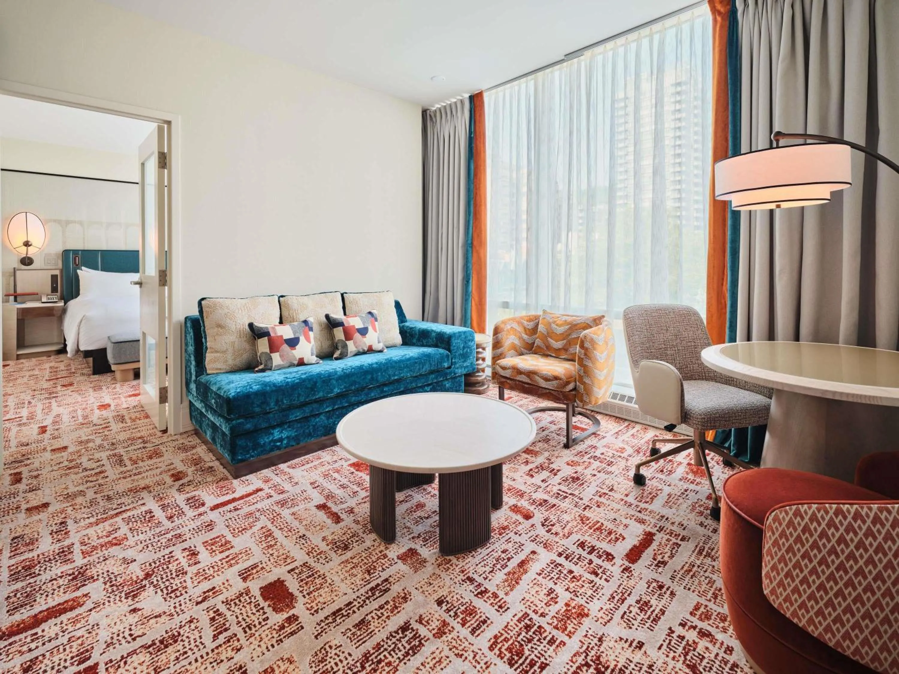 One-Bedroom Golden Mile King Suite with Sofa Bed and Mont Royal View in Sofitel Montreal Golden Mile