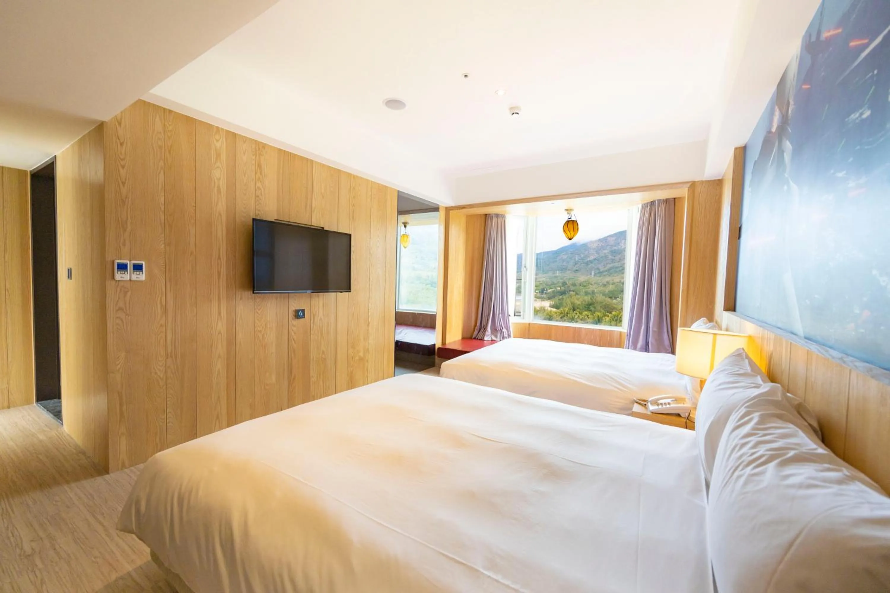 Deluxe Double Room with Two Double Beds- Ocean View in Kenting Long Beach Hotel