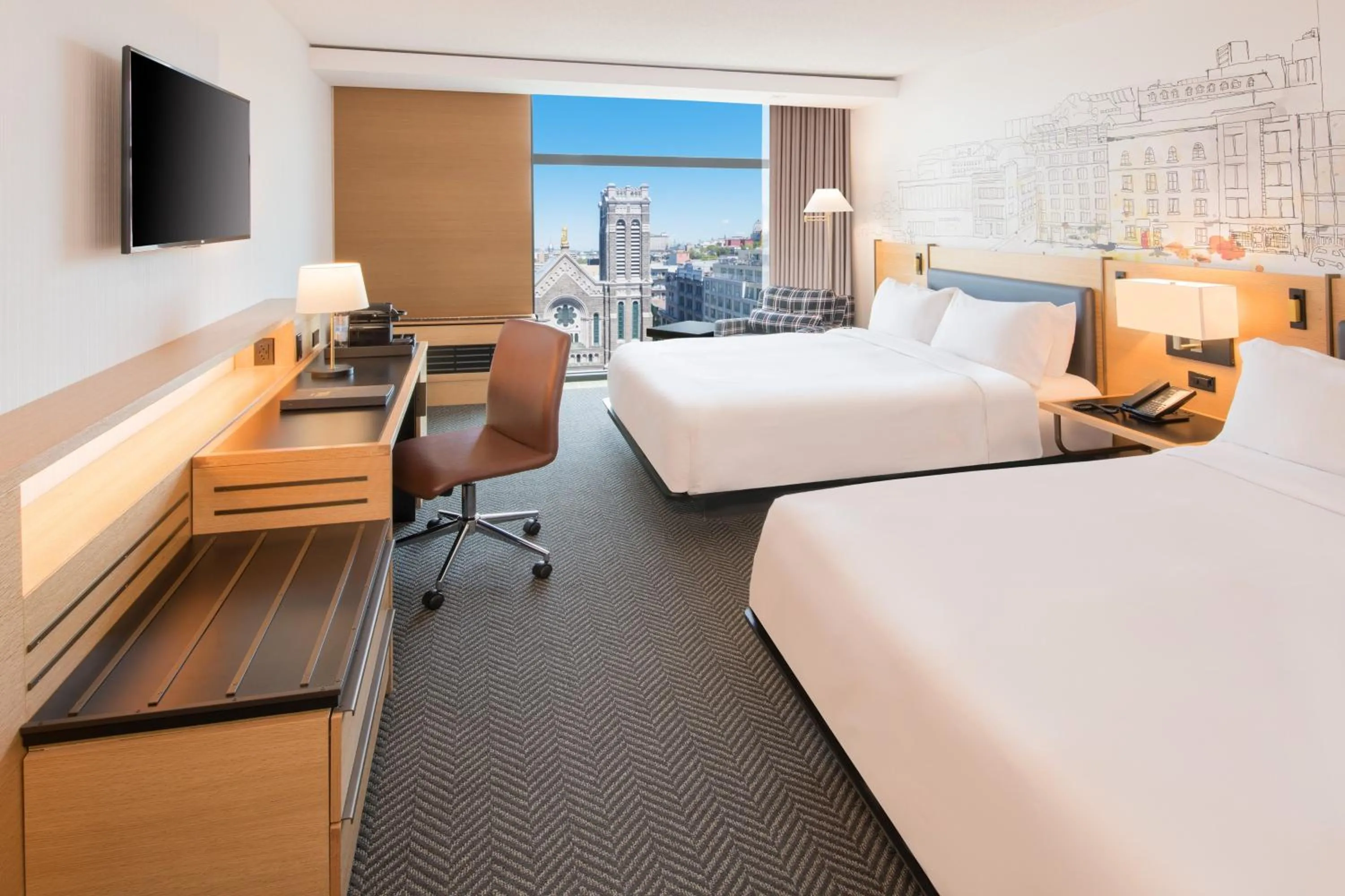 Superior Church view, Guest room, 2 Queen, Church view in Hotel PUR, Quebec, a Tribute Portfolio Hotel